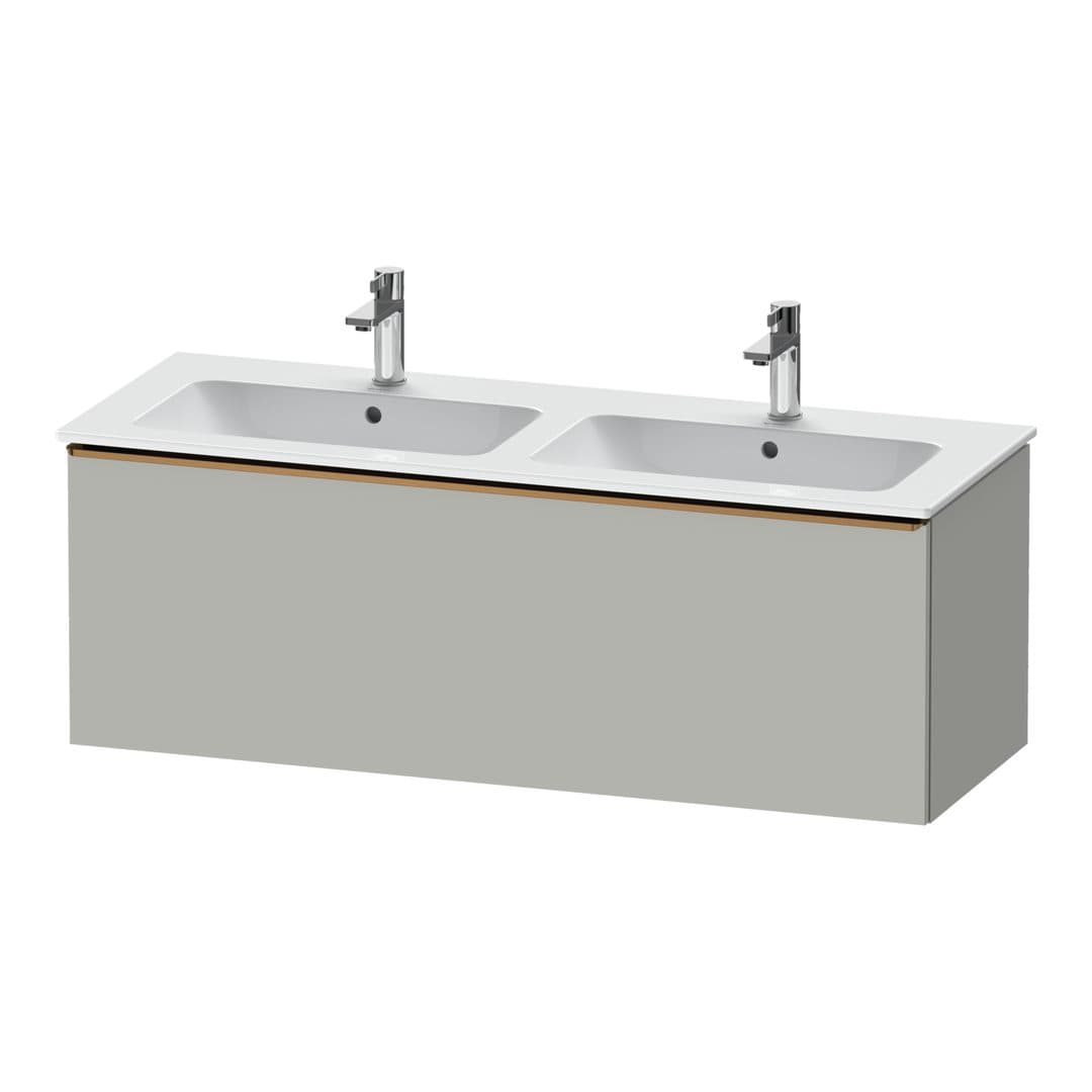 Duravit D-Neo – Έπιπλο Νιπτήρα – 1280 mm, 1 συρτάρι, Bronze Brushed – Concrete grey Matt, Decor (DE4265004070000)