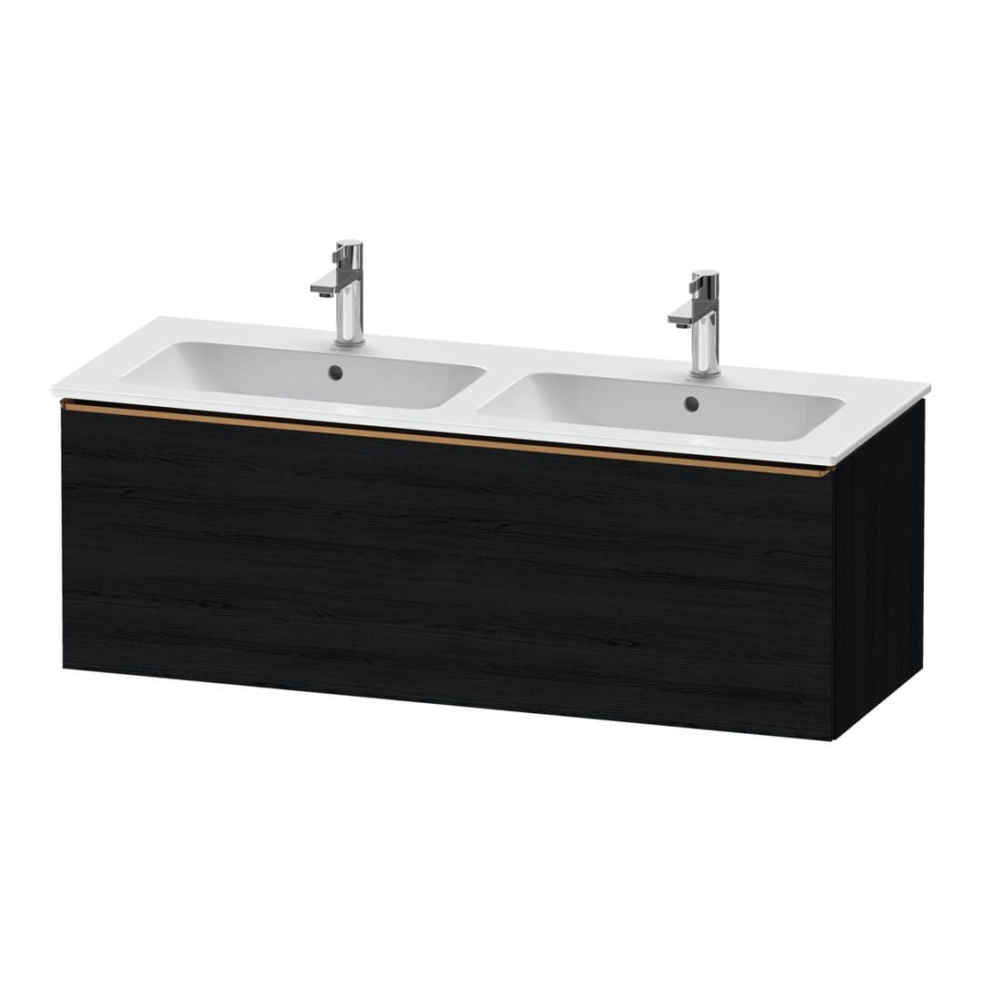 Duravit D-Neo – Έπιπλο Νιπτήρα – 1280 mm, 1 συρτάρι, Bronze Brushed – Black oak Matt, Decor (DE4265004160000)
