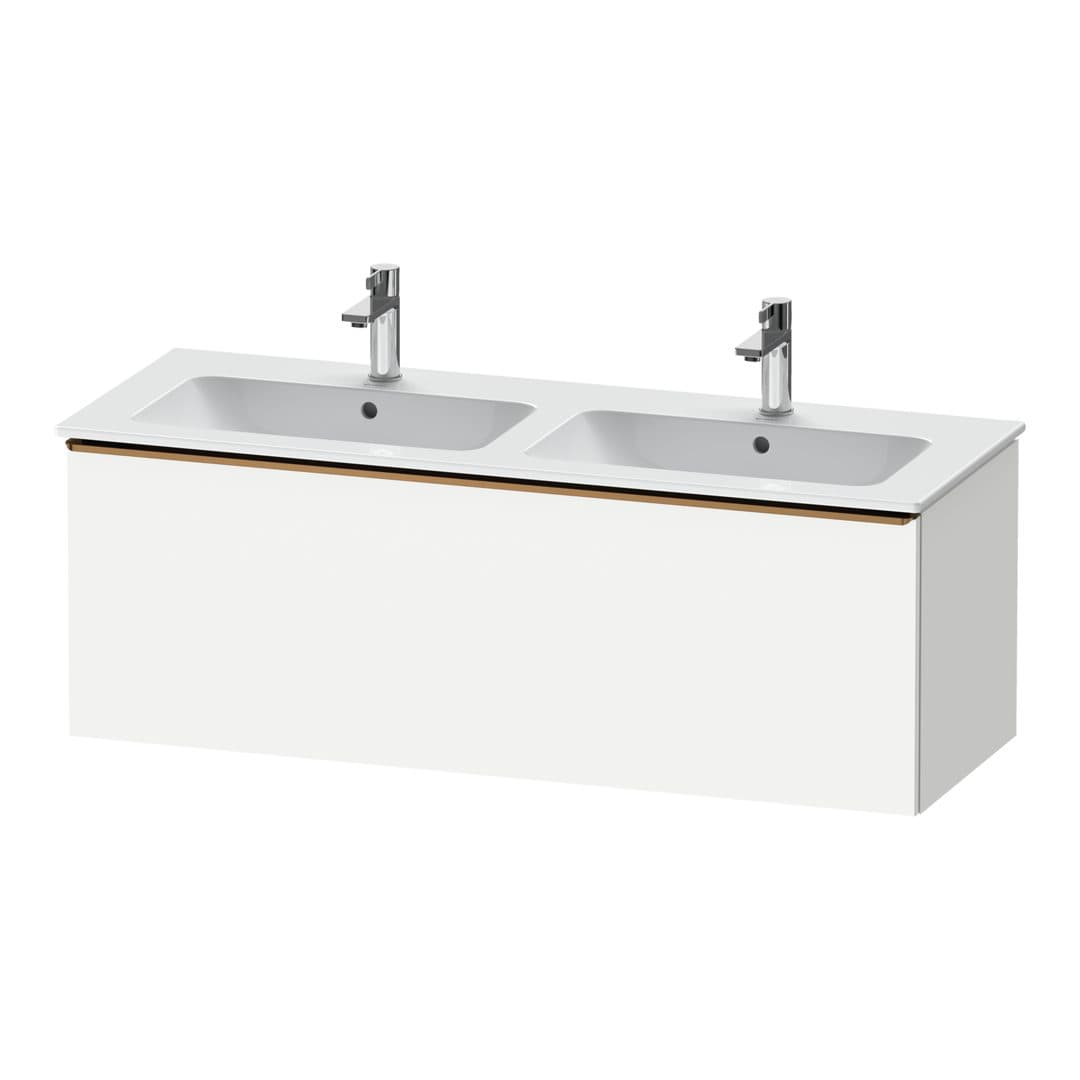 Duravit D-Neo – Έπιπλο Νιπτήρα – 1280 mm, 1 συρτάρι, Bronze Brushed – White Matt, Decor (DE4265004180000)
