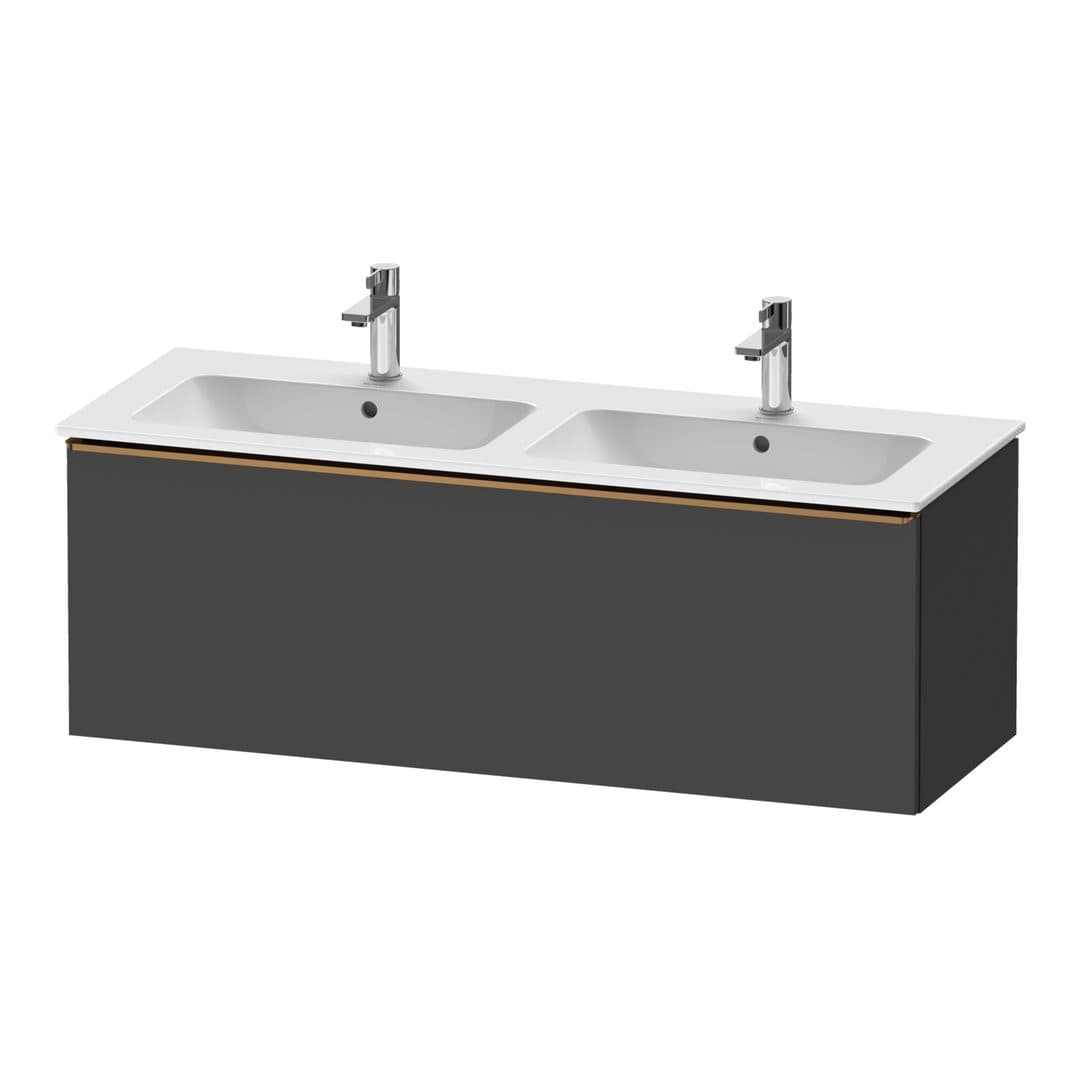 Duravit D-Neo – Έπιπλο Νιπτήρα – 1280 mm, 1 συρτάρι, Bronze Brushed – Graphite Matt, Decor (DE4265004490000)