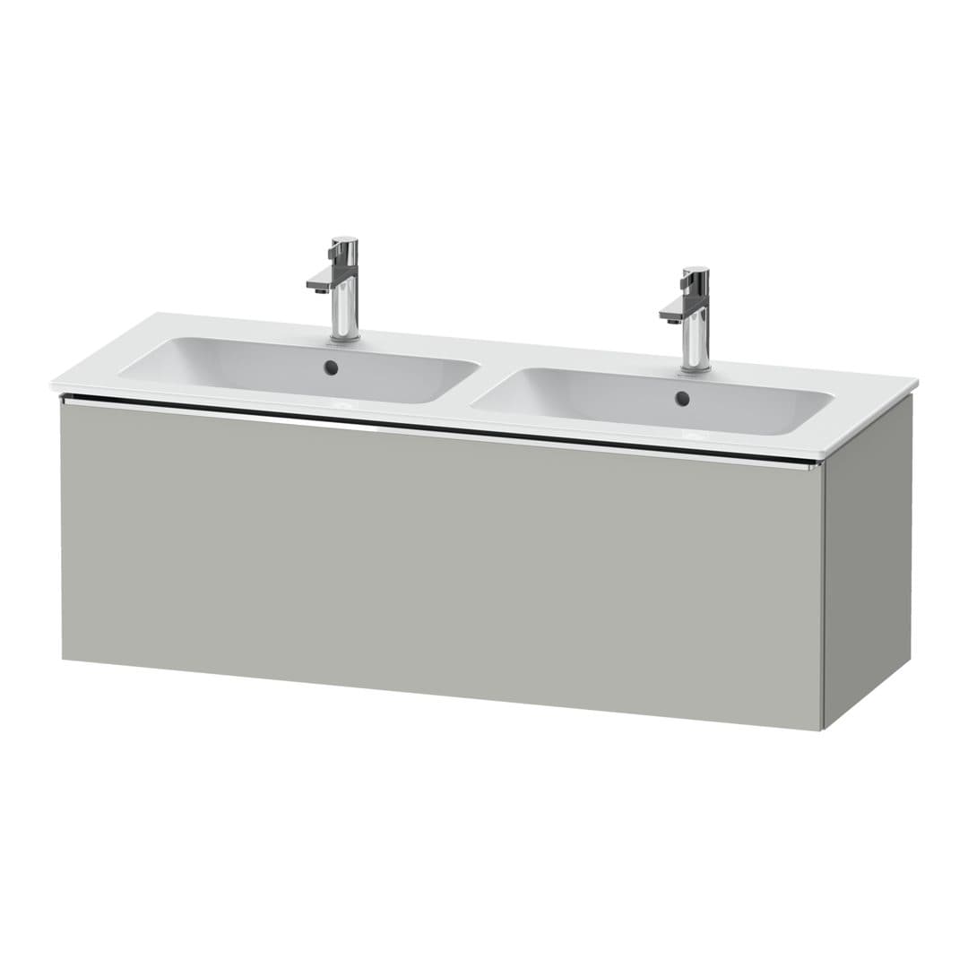 Duravit D-Neo – Έπιπλο Νιπτήρα – 1280 mm, 1 συρτάρι, Chrome High Gloss – Concrete grey Matt, Decor (DE4265010070000)