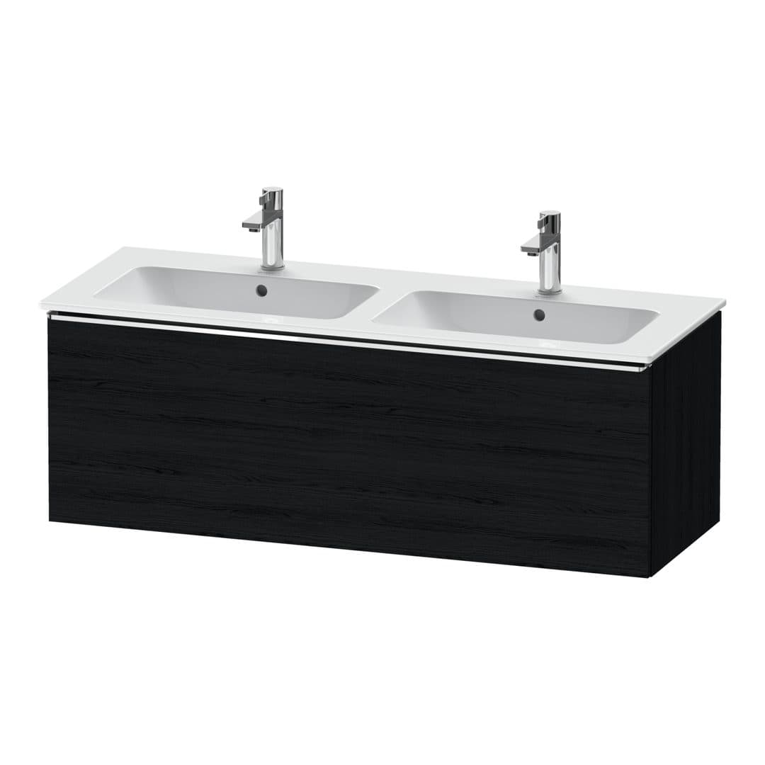 Duravit D-Neo – Έπιπλο Νιπτήρα – 1280 mm, 1 συρτάρι, Chrome High Gloss – Black oak Matt, Decor (DE4265010160000)