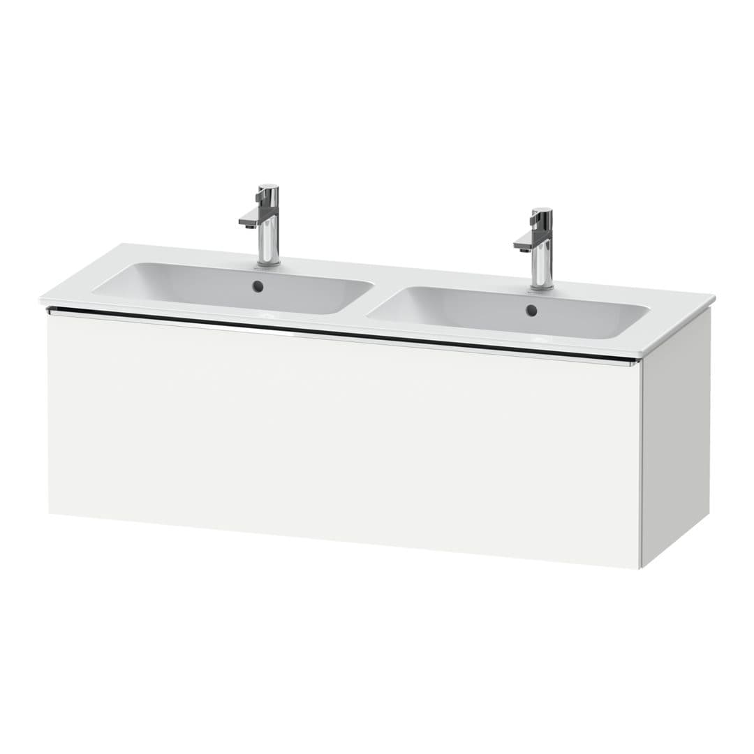 Duravit D-Neo – Έπιπλο Νιπτήρα – 1280 mm, 1 συρτάρι, Chrome High Gloss – White Matt, Decor (DE4265010180000)