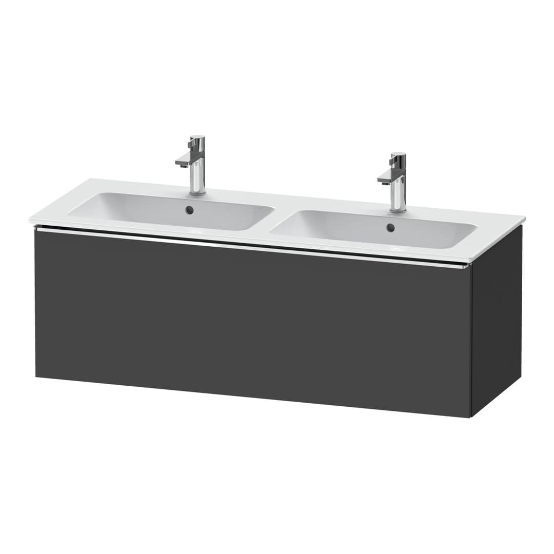 Duravit D-Neo – Έπιπλο Νιπτήρα – 1280 mm, 1 συρτάρι, Chrome High Gloss – Graphite Matt, Decor (DE4265010490000)