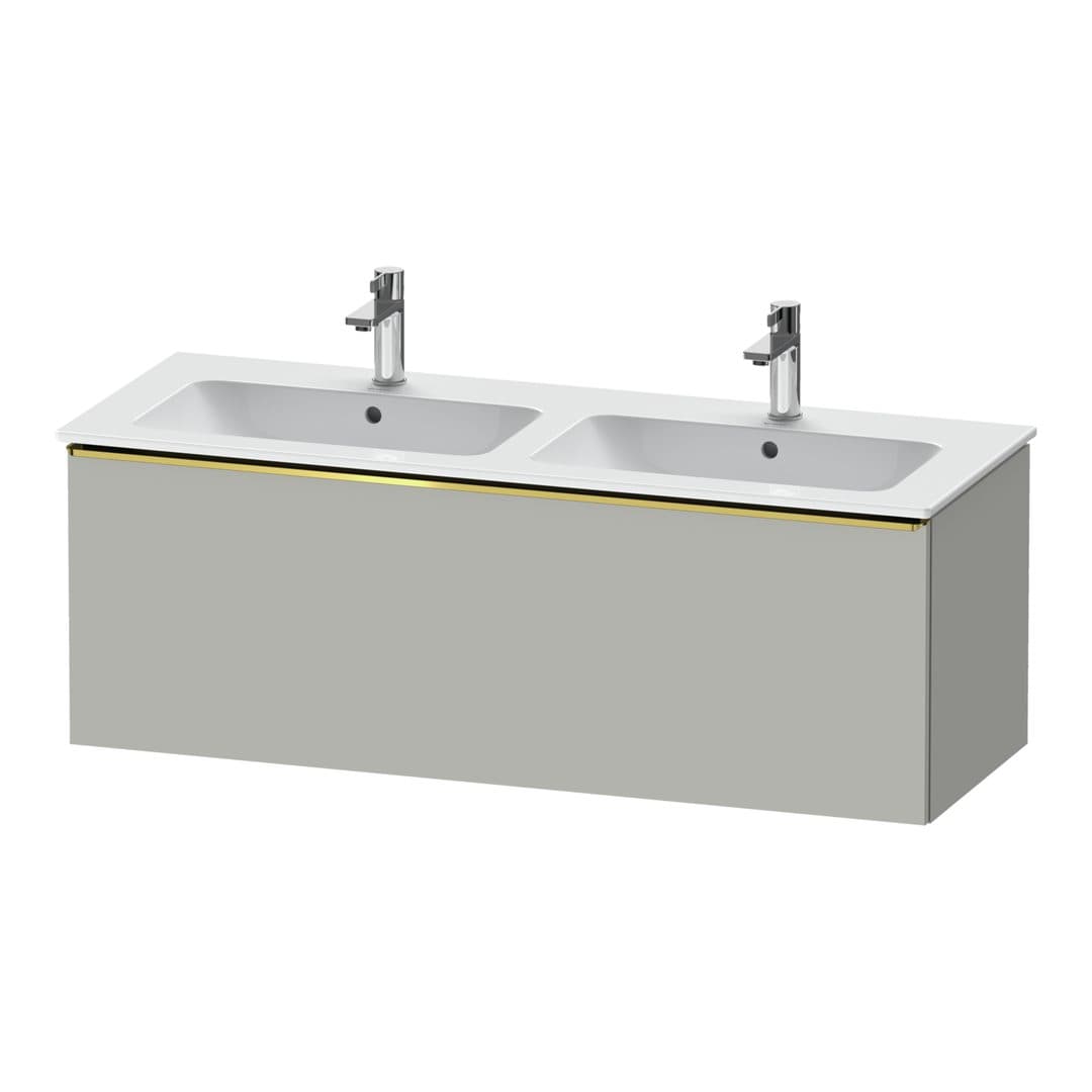 Duravit D-Neo – Έπιπλο Νιπτήρα – 1280 mm, 1 συρτάρι, Gold Polished – Concrete grey Matt, Decor (DE4265034070000)