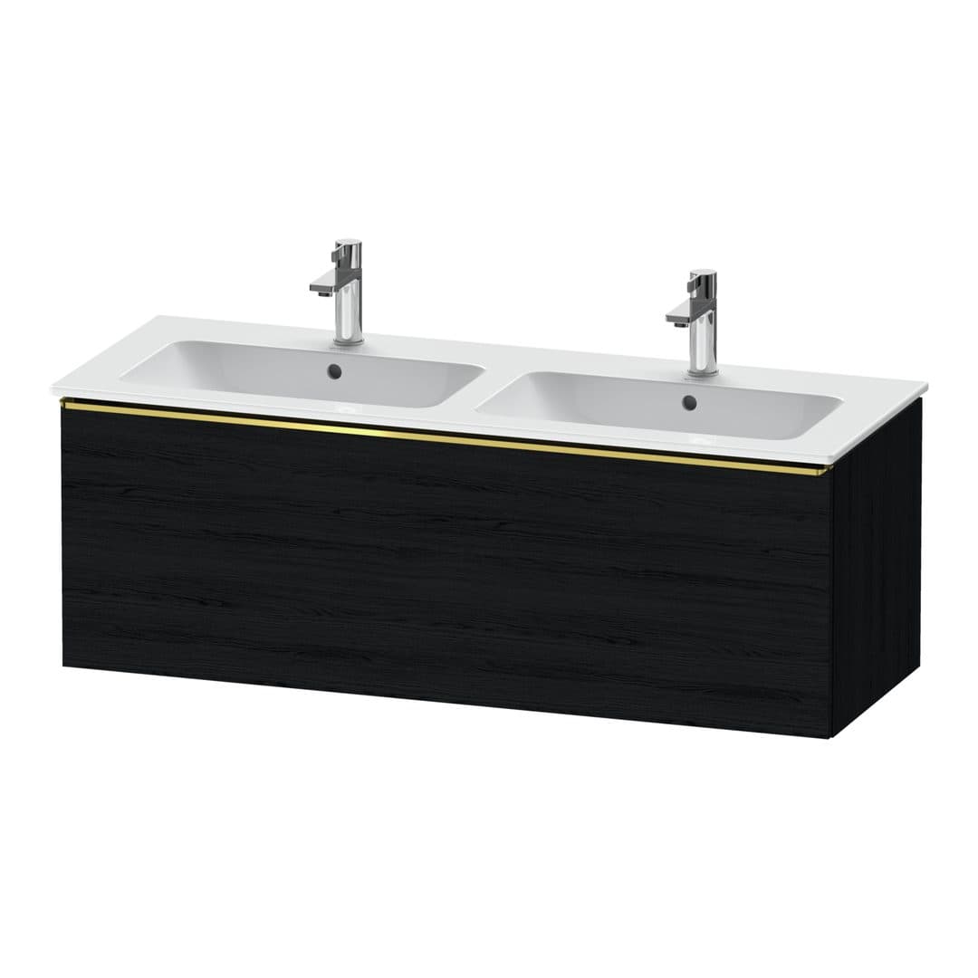 Duravit D-Neo – Έπιπλο Νιπτήρα – 1280 mm, 1 συρτάρι, Gold Polished – Black oak Matt, Decor (DE4265034160000)