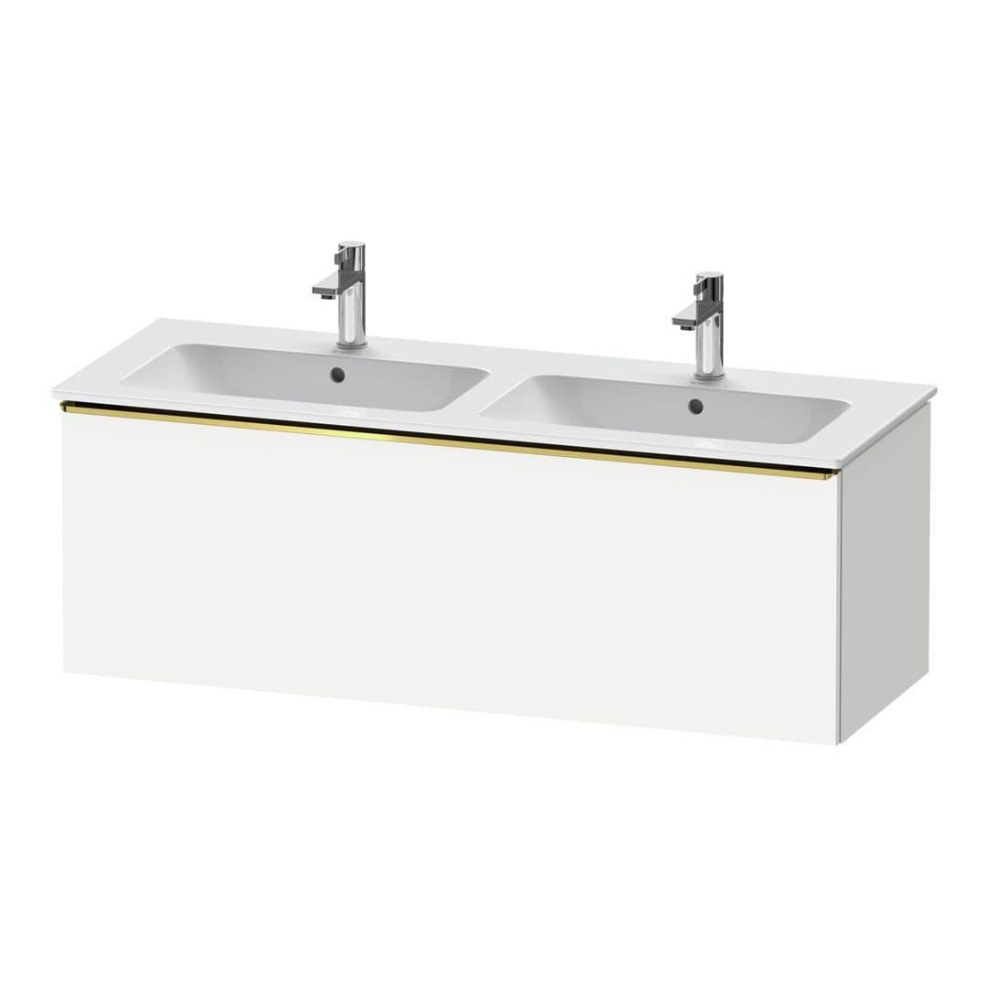 Duravit D-Neo – Έπιπλο Νιπτήρα – 1280 mm, 1 συρτάρι, Gold Polished – White Matt, Decor (DE4265034180000)