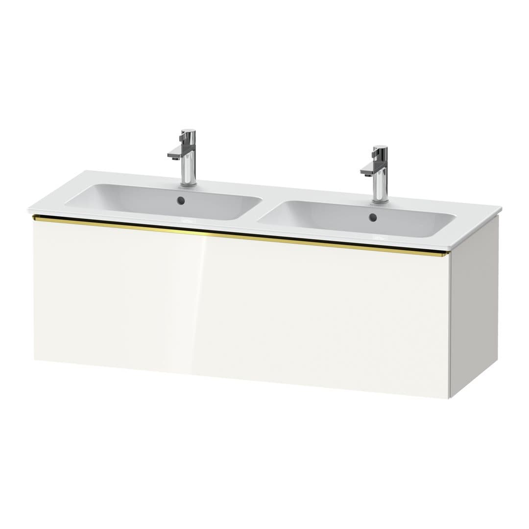 Duravit D-Neo – Έπιπλο Νιπτήρα – 1280 mm, 1 συρτάρι, Gold Polished – White High Gloss, Decor (DE4265034220000)