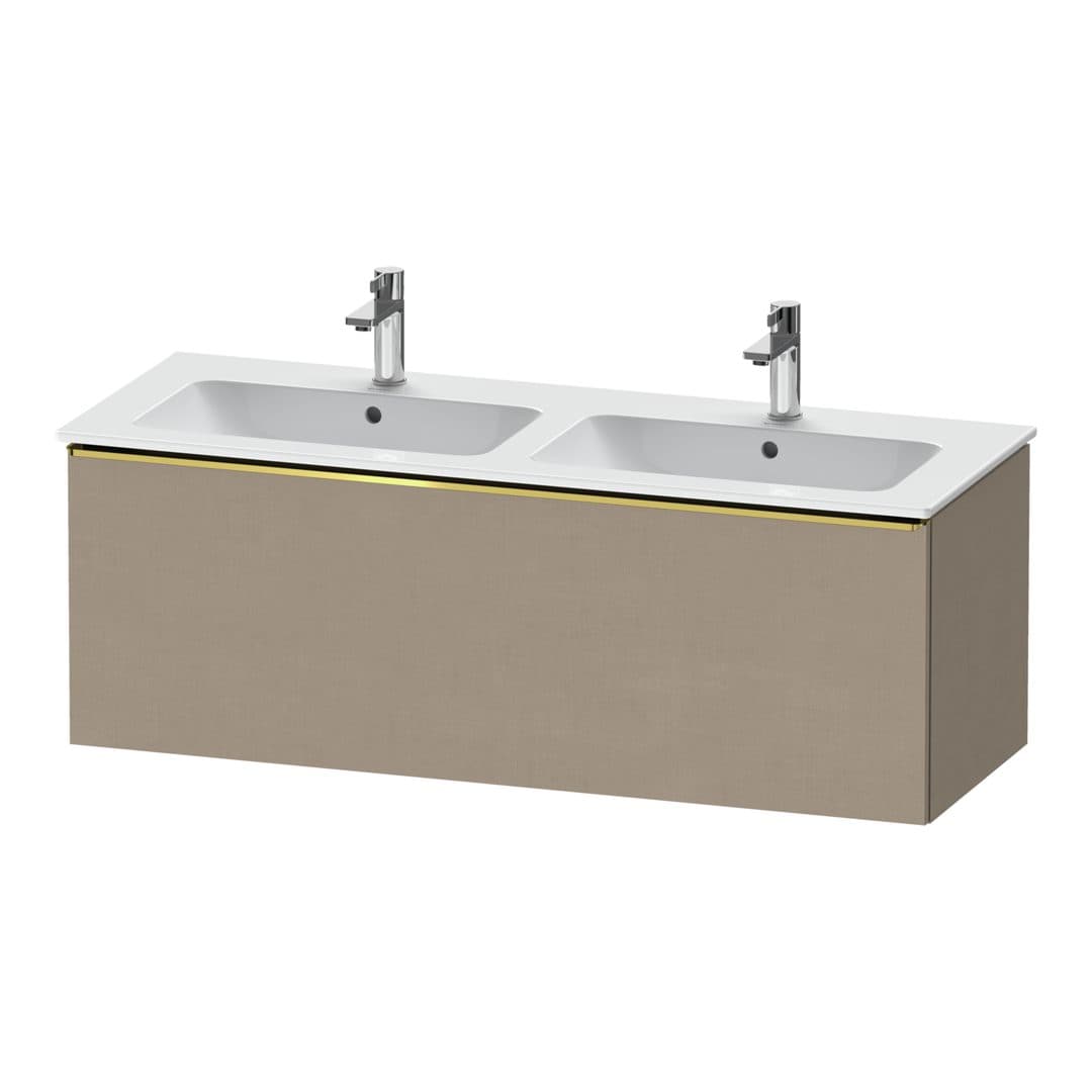 Duravit D-Neo – Έπιπλο Νιπτήρα – 1280 mm, 1 συρτάρι, Gold Polished – Linen Matt, Decor (DE4265034750000)