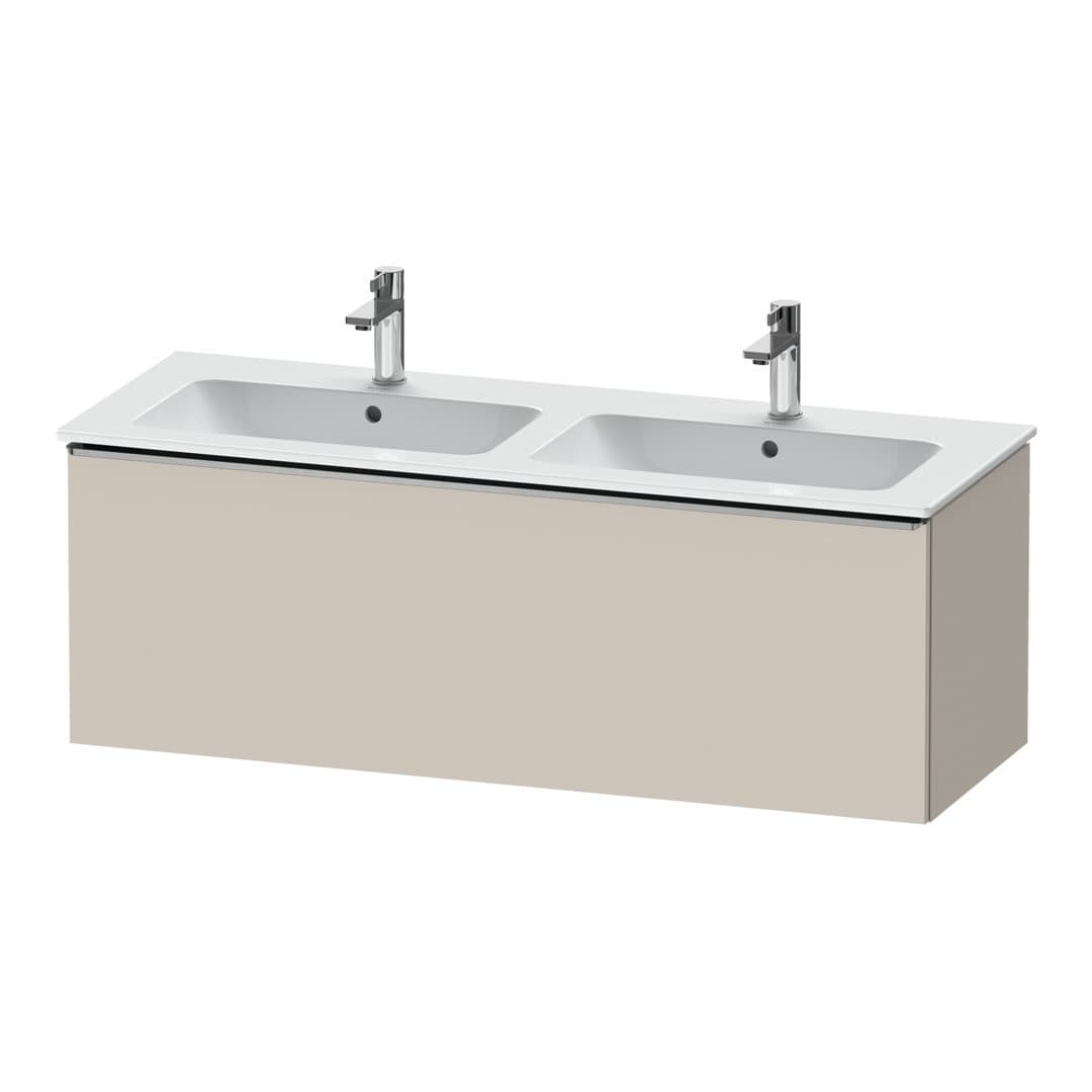 Duravit D-Neo – Έπιπλο Νιπτήρα – 1280 mm, 1 συρτάρι, Stainless steel Brushed – Taupe Matt, Decor (DE4265070910000)