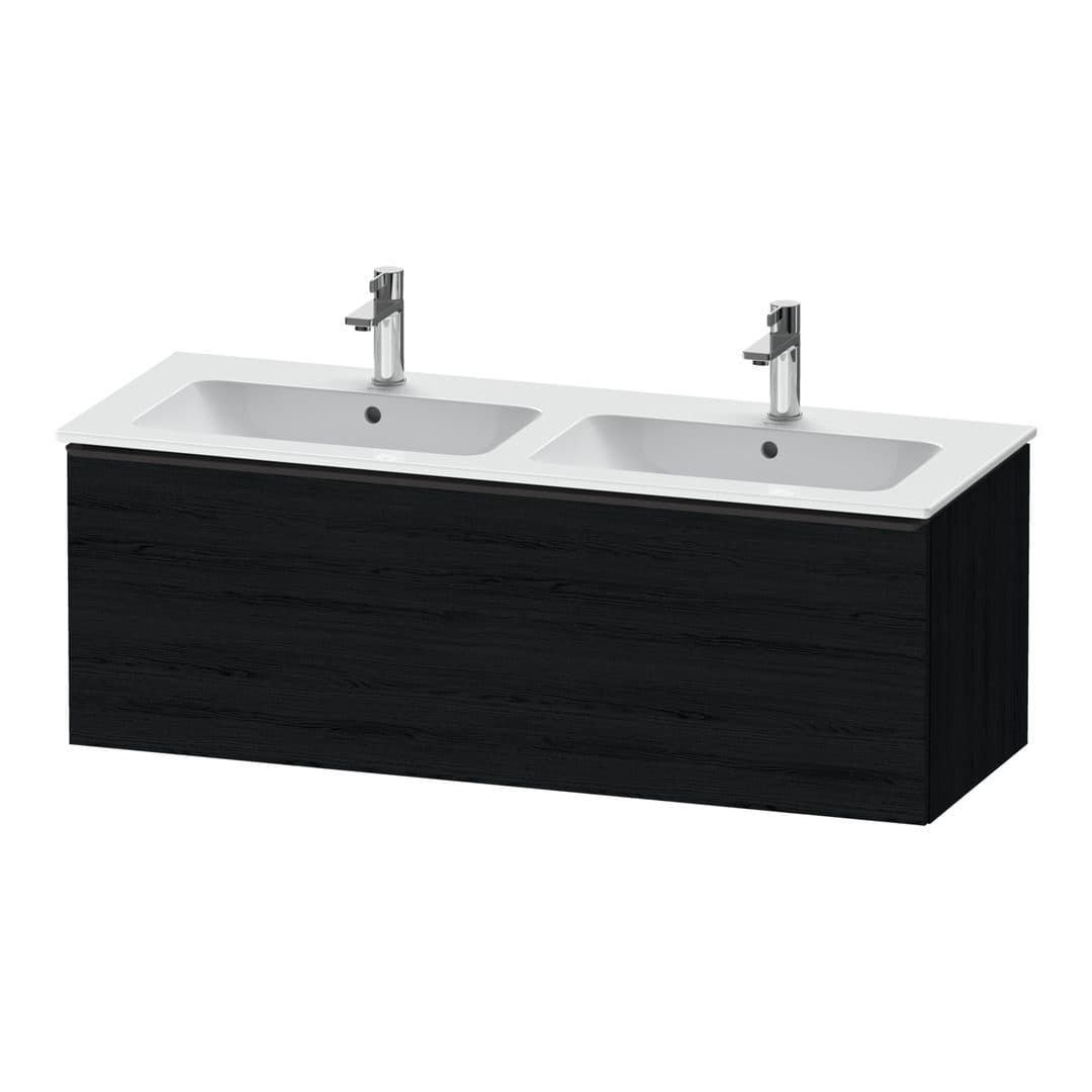 Duravit D-Neo – Έπιπλο Νιπτήρα – 1280 mm, 1 συρτάρι, Diamond black Matt – Black oak Matt, Decor (DE42650BD160000)