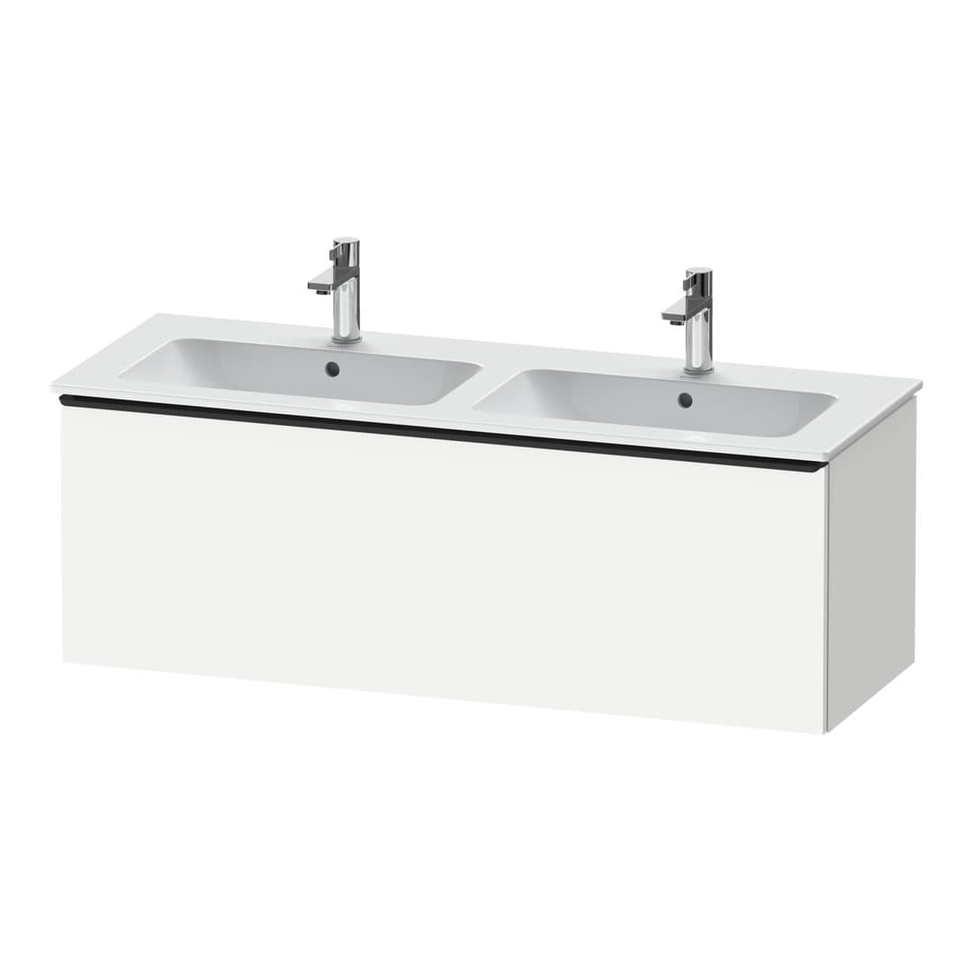 Duravit D-Neo – Έπιπλο Νιπτήρα – 1280 mm, 1 συρτάρι, Diamond black Matt – White Matt, Decor (DE42650BD180000)