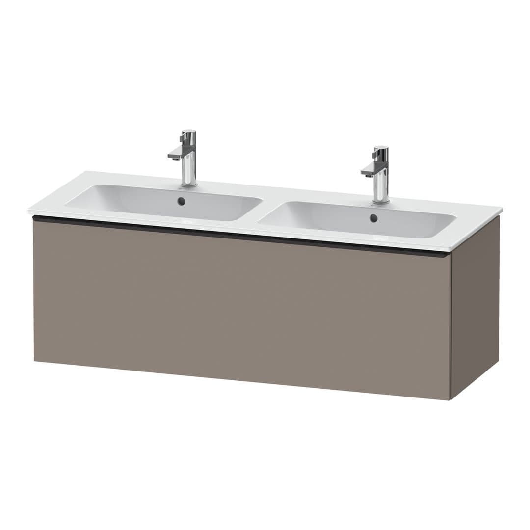 Duravit D-Neo – Έπιπλο Νιπτήρα – 1280 mm, 1 συρτάρι, Diamond black Matt – Basalte Matt, Decor (DE42650BD430000)