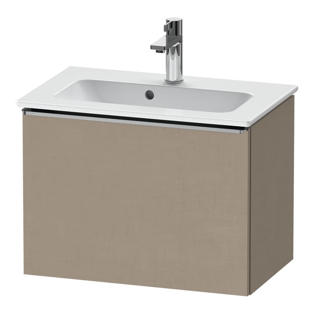 Duravit D-Neo – Έπιπλο Νιπτήρα – 610 mm, 1 συρτάρι, νιπτήρας κέντρο, Compact, Stainless steel Brushed – Linen Matt, Decor (DE4268070750000)
