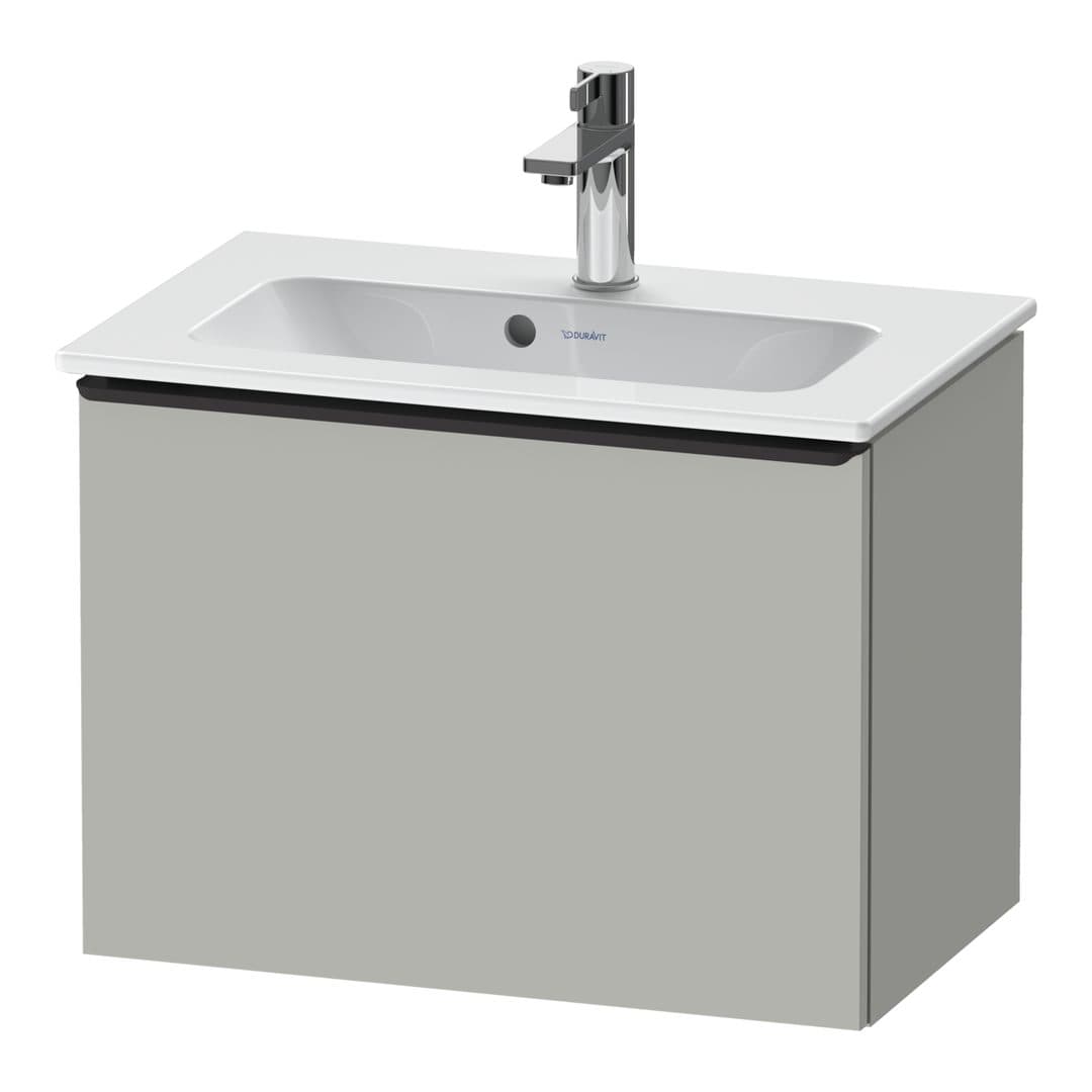 Duravit D-Neo – Έπιπλο Νιπτήρα – 610 mm, 1 συρτάρι, νιπτήρας κέντρο, Compact, Diamond black Matt – Concrete grey Matt, Decor (DE42680BD070000)
