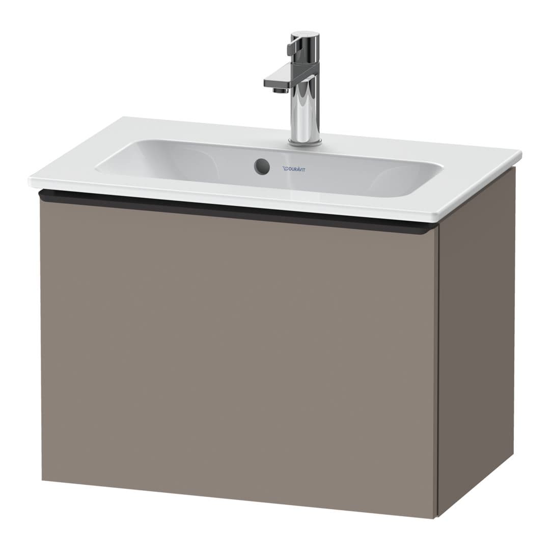 Duravit D-Neo – Έπιπλο Νιπτήρα – 610 mm, 1 συρτάρι, νιπτήρας κέντρο, Compact, Diamond black Matt – Basalte Matt, Decor (DE42680BD430000)