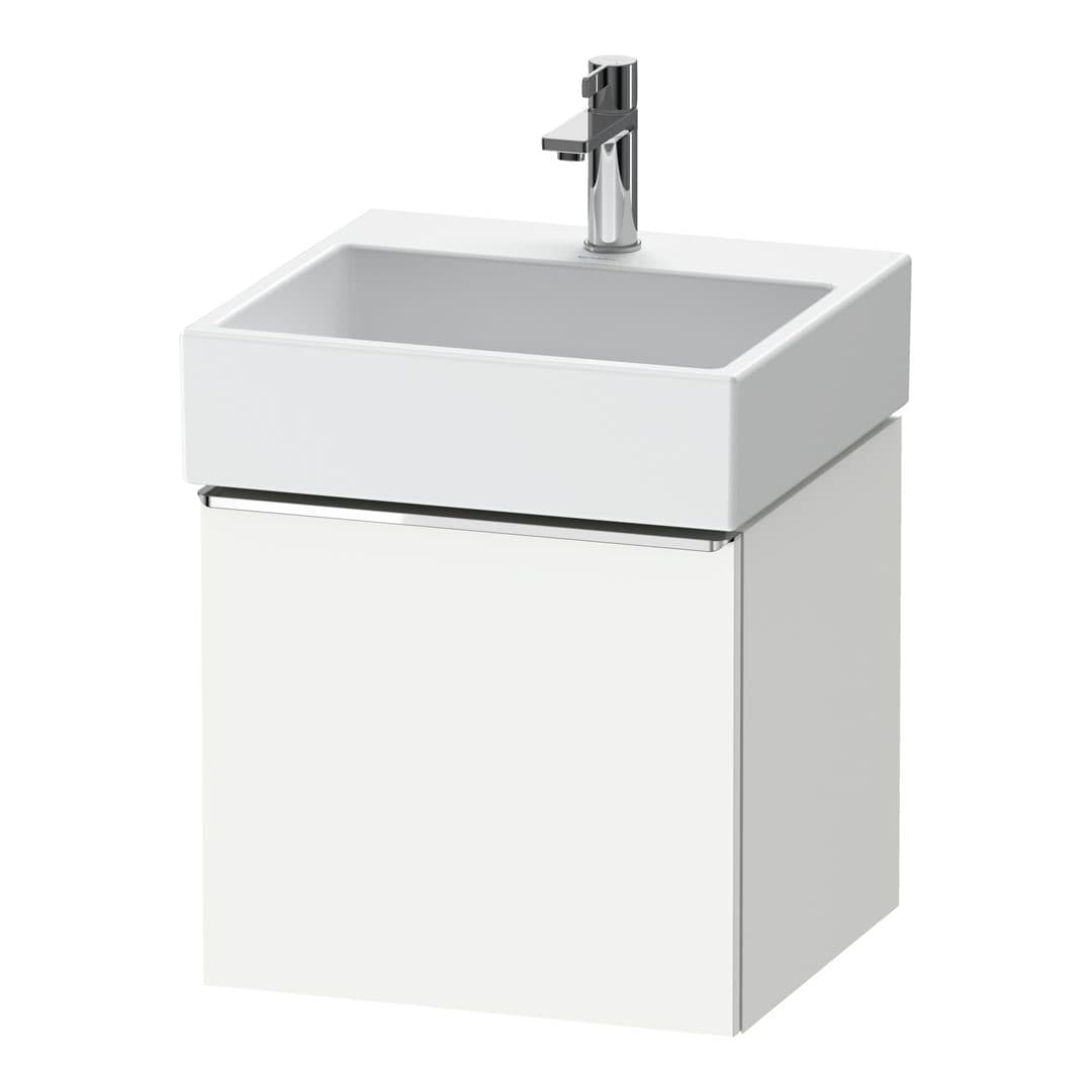 Duravit D-Neo – Έπιπλο Νιπτήρα – 484 mm, 1 συρτάρι, νιπτήρας κέντρο, 484 x 442 x 440 mm, Chrome High Gloss – White Matt, Decor (DE4270010180000)