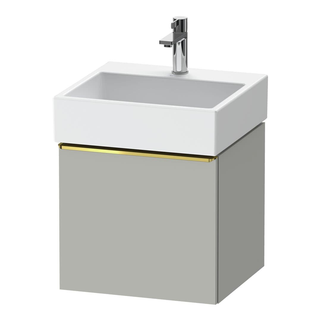 Duravit D-Neo – Έπιπλο Νιπτήρα – 484 mm, 1 συρτάρι, νιπτήρας κέντρο, 484 x 442 x 440 mm, Gold Polished – Concrete grey Matt, Decor (DE4270034070000)