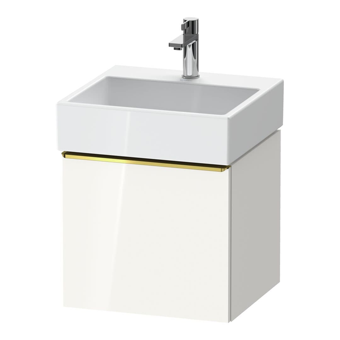 Duravit D-Neo – Έπιπλο Νιπτήρα – 484 mm, 1 συρτάρι, νιπτήρας κέντρο, 484 x 442 x 440 mm, Gold Polished – White High Gloss, Decor (DE4270034220000)