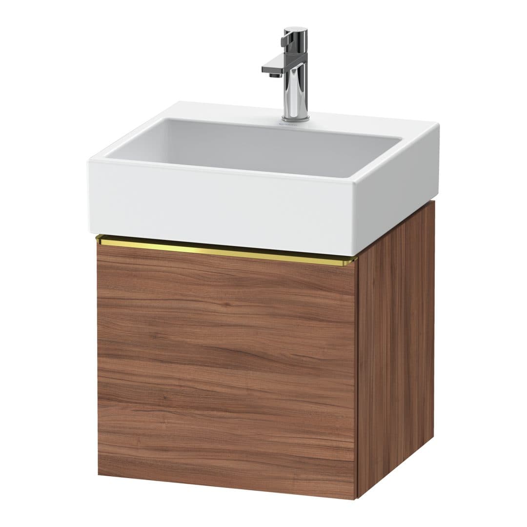 Duravit D-Neo – Έπιπλο Νιπτήρα – 484 mm, 1 συρτάρι, νιπτήρας κέντρο, 484 x 442 x 440 mm, Gold Polished – Walnut Matt, Decor (DE4270034790000)