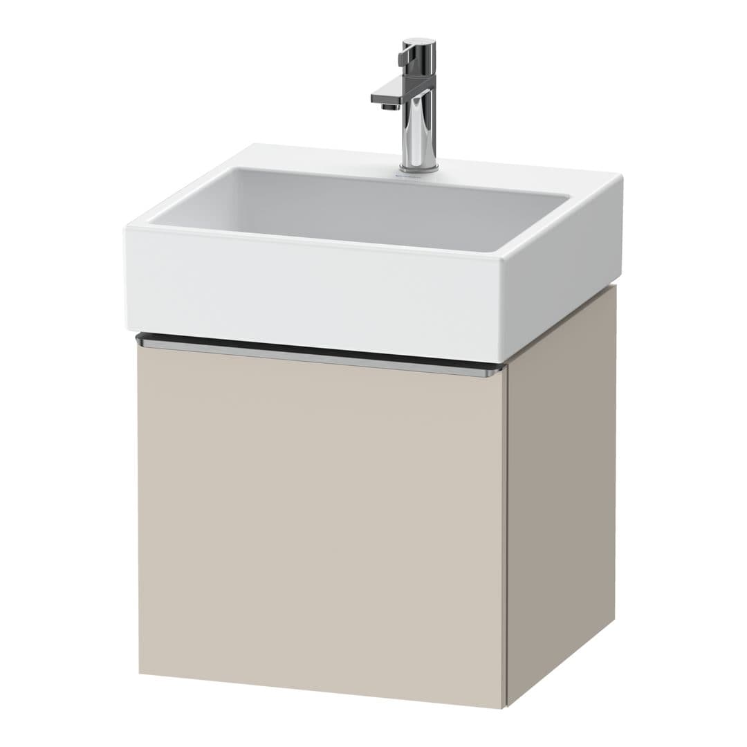 Duravit D-Neo – Έπιπλο Νιπτήρα – 484 mm, 1 συρτάρι, νιπτήρας κέντρο, 484 x 442 x 440 mm, Stainless steel Brushed – Taupe Matt, Decor (DE4270070910000)