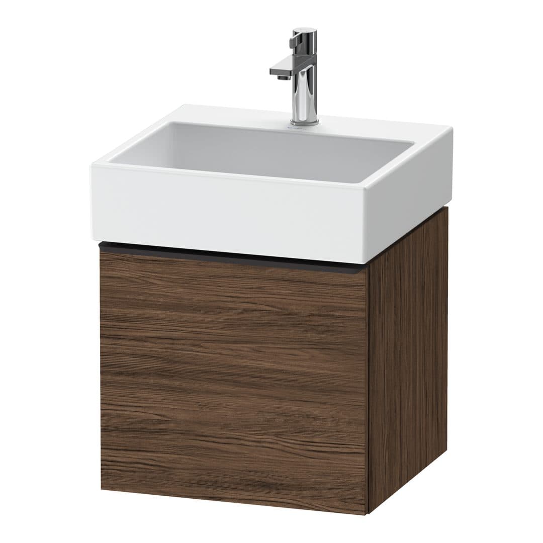 Duravit D-Neo – Έπιπλο Νιπτήρα – 484 mm, 1 συρτάρι, νιπτήρας κέντρο, 484 x 442 x 440 mm, Diamond black Matt – Walnut dark Matt, Decor (DE42700BD210000)