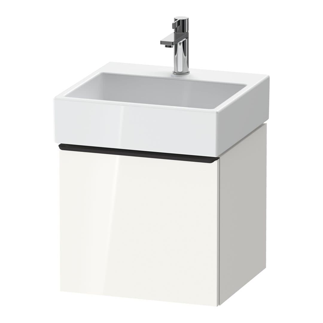 Duravit D-Neo – Έπιπλο Νιπτήρα – 484 mm, 1 συρτάρι, νιπτήρας κέντρο, 484 x 442 x 440 mm, Diamond black Matt – White High Gloss, Decor (DE42700BD220000)