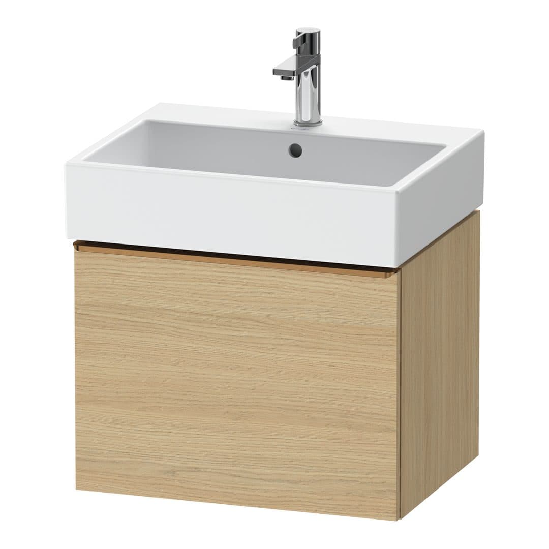 Duravit D-Neo – Έπιπλο Νιπτήρα – 584 mm, 1 συρτάρι, νιπτήρας κέντρο, 584 x 442 x 440 mm, Bronze Brushed – Natural oak, Decor (DE4271004300000)