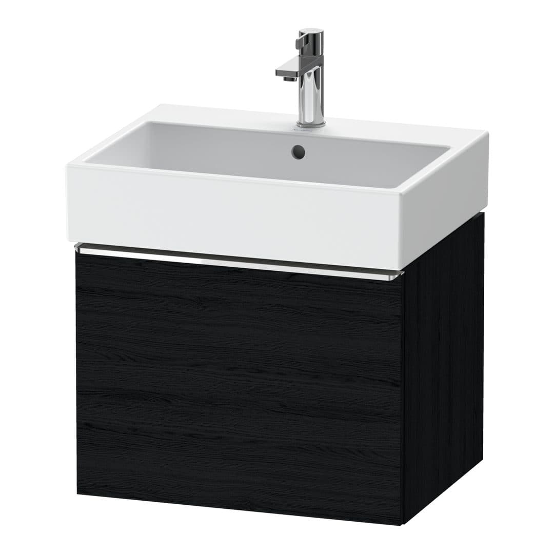 Duravit D-Neo – Έπιπλο Νιπτήρα – 584 mm, 1 συρτάρι, νιπτήρας κέντρο, 584 x 442 x 440 mm, Chrome High Gloss – Black oak Matt, Decor (DE4271010160000)
