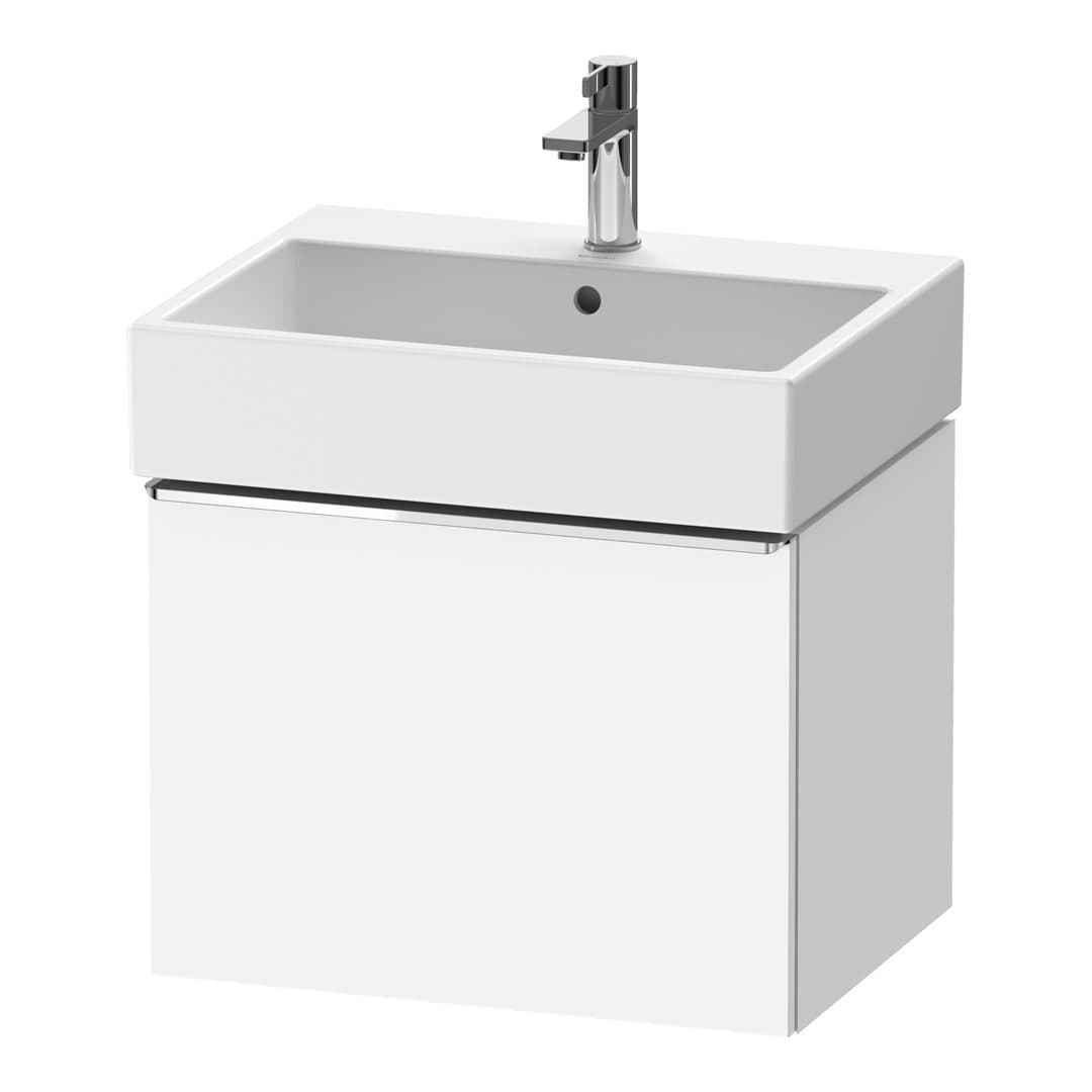 Duravit D-Neo – Έπιπλο Νιπτήρα – 584 mm, 1 συρτάρι, νιπτήρας κέντρο, 584 x 442 x 440 mm, Chrome High Gloss – White Matt, Decor (DE4271010180000)