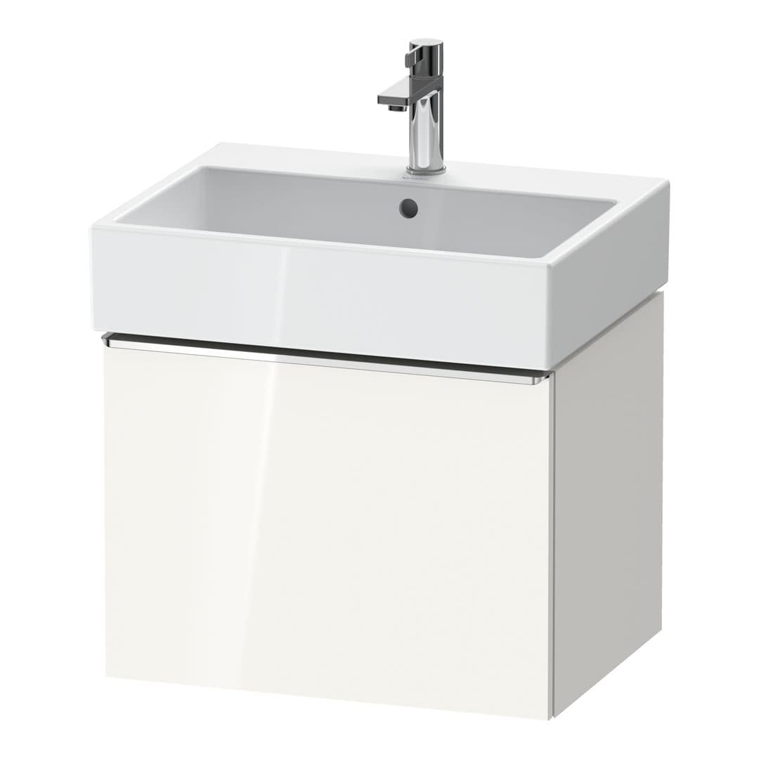 Duravit D-Neo – Έπιπλο Νιπτήρα – 584 mm, 1 συρτάρι, νιπτήρας κέντρο, 584 x 442 x 440 mm, Chrome High Gloss – White High Gloss, Decor (DE4271010220000)