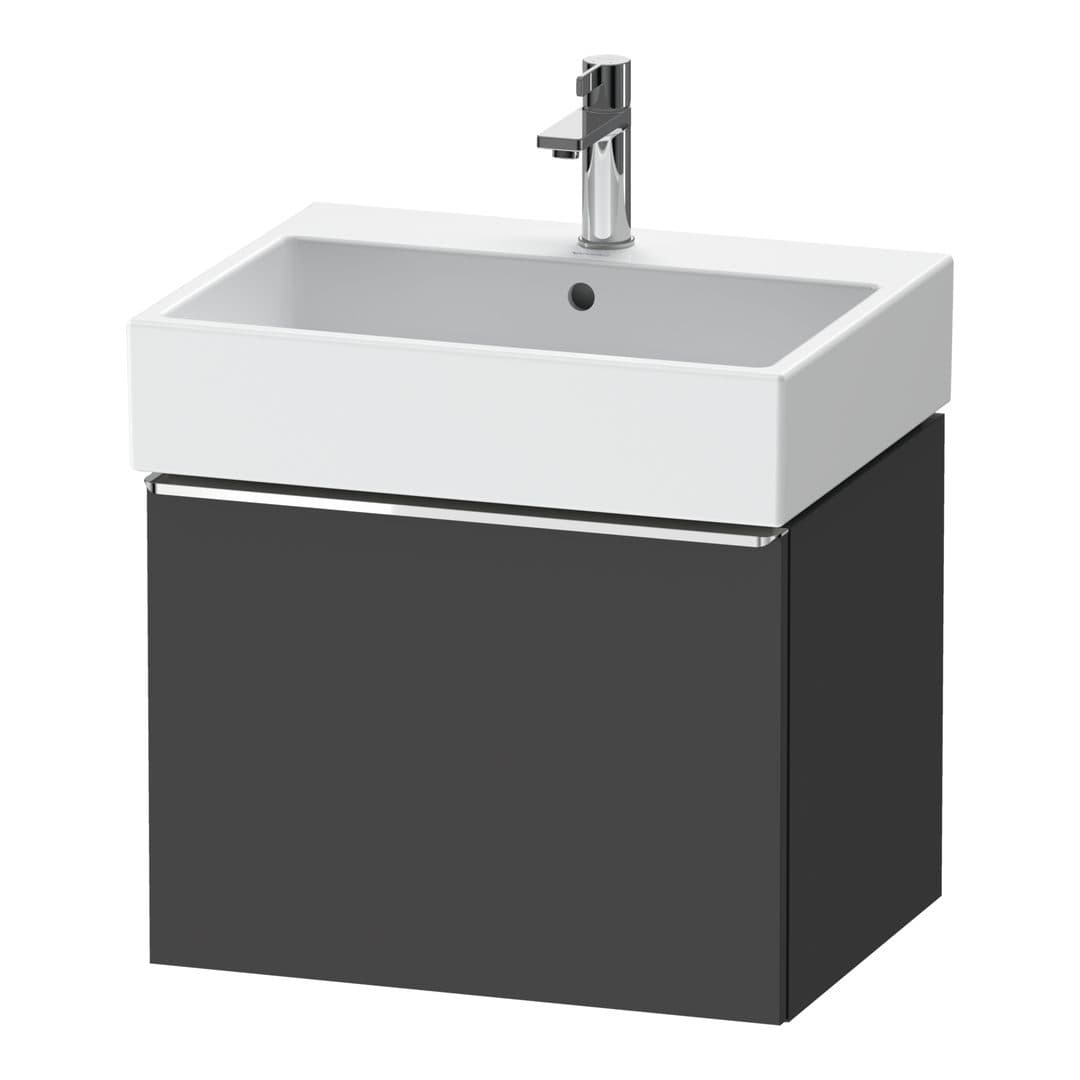 Duravit D-Neo – Έπιπλο Νιπτήρα – 584 mm, 1 συρτάρι, νιπτήρας κέντρο, 584 x 442 x 440 mm, Chrome High Gloss – Graphite Matt, Decor (DE4271010490000)