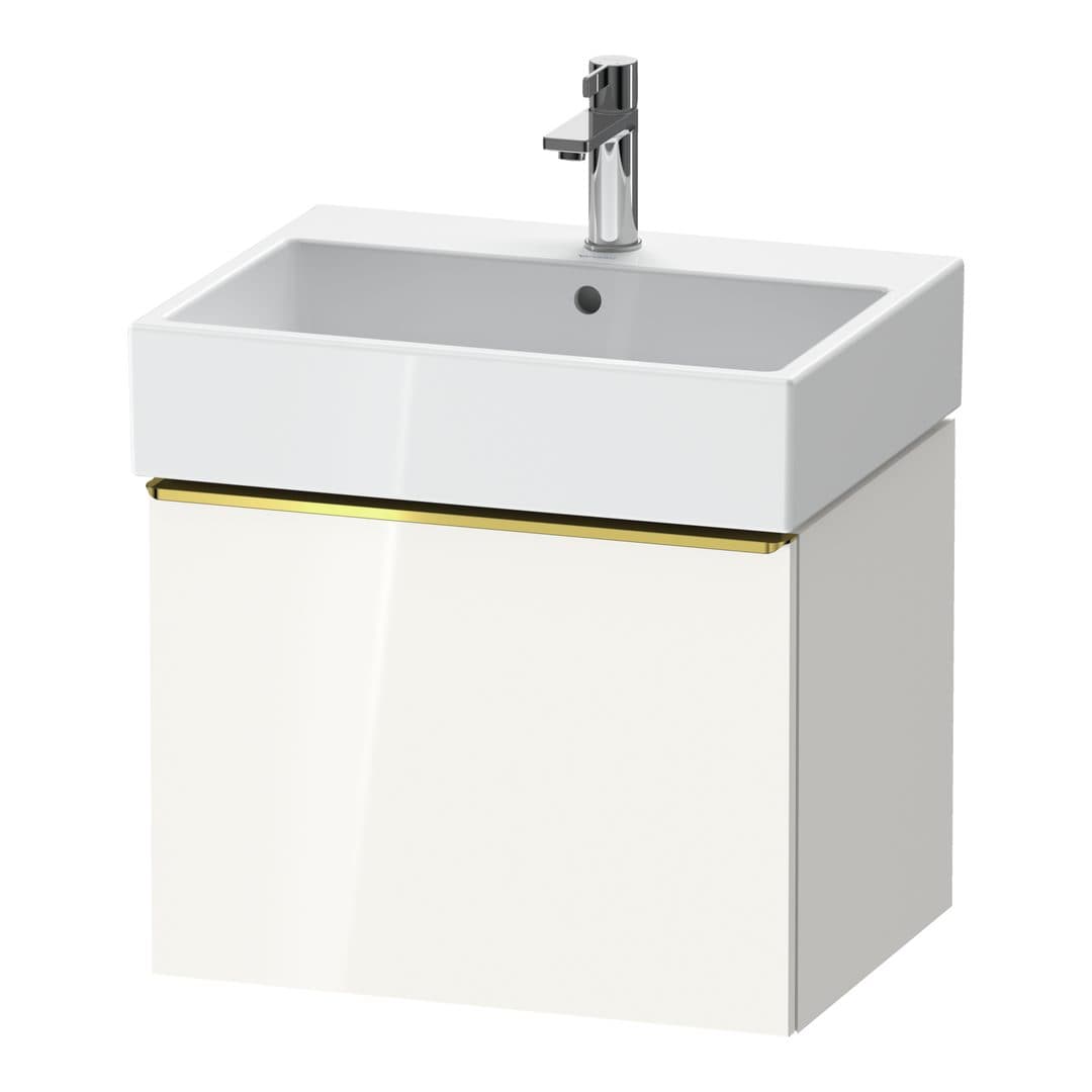 Duravit D-Neo – Έπιπλο Νιπτήρα – 584 mm, 1 συρτάρι, νιπτήρας κέντρο, 584 x 442 x 440 mm, Gold Polished – White High Gloss, Decor (DE4271034220000)