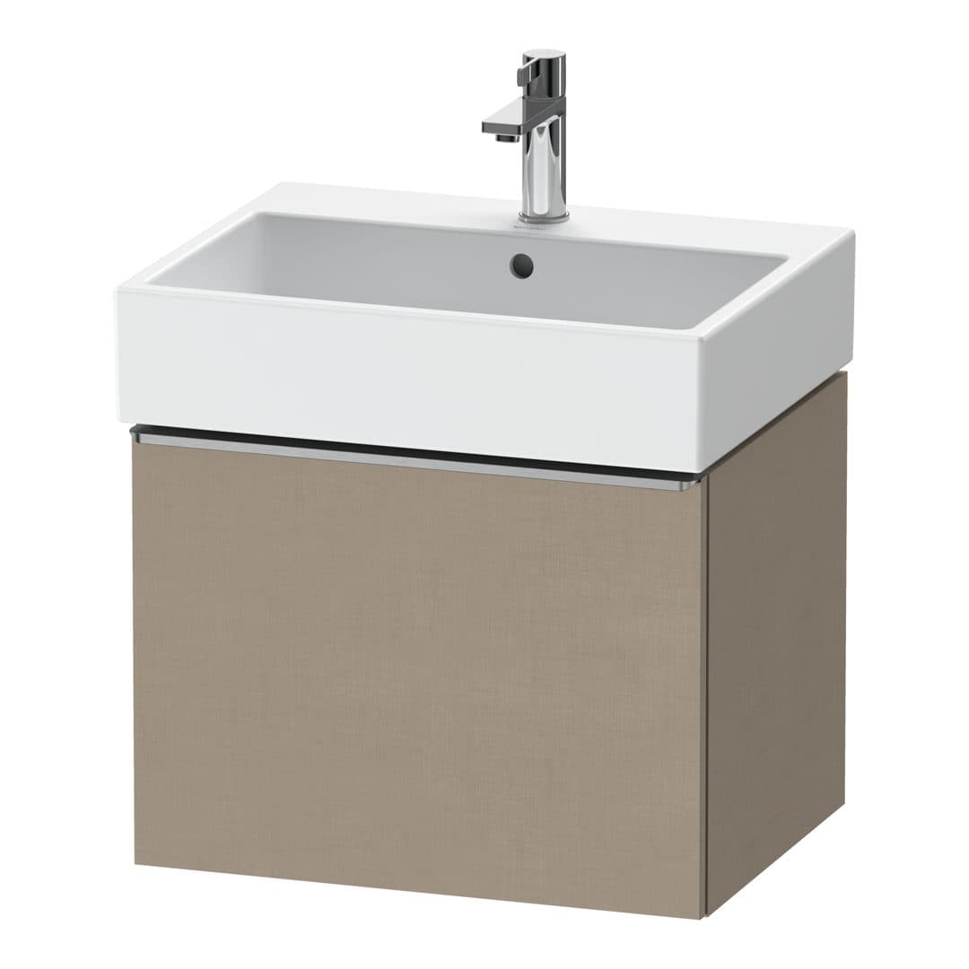 Duravit D-Neo – Έπιπλο Νιπτήρα – 584 mm, 1 συρτάρι, νιπτήρας κέντρο, 584 x 442 x 440 mm, Stainless steel Brushed – Linen Matt, Decor (DE4271070750000)
