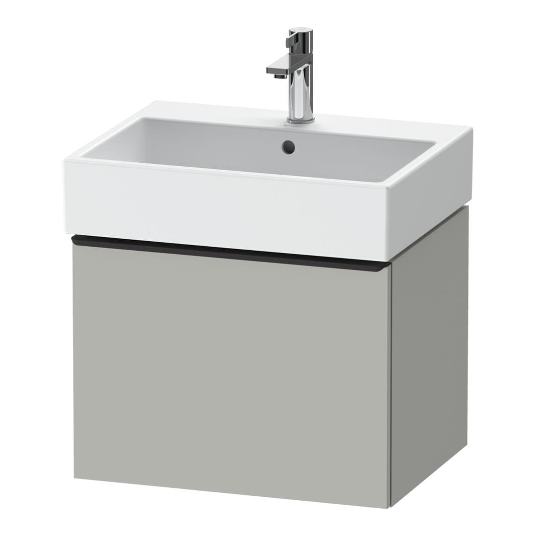 Duravit D-Neo – Έπιπλο Νιπτήρα – 584 mm, 1 συρτάρι, νιπτήρας κέντρο, 584 x 442 x 440 mm, Diamond black Matt – Concrete grey Matt, Decor (DE42710BD070000)