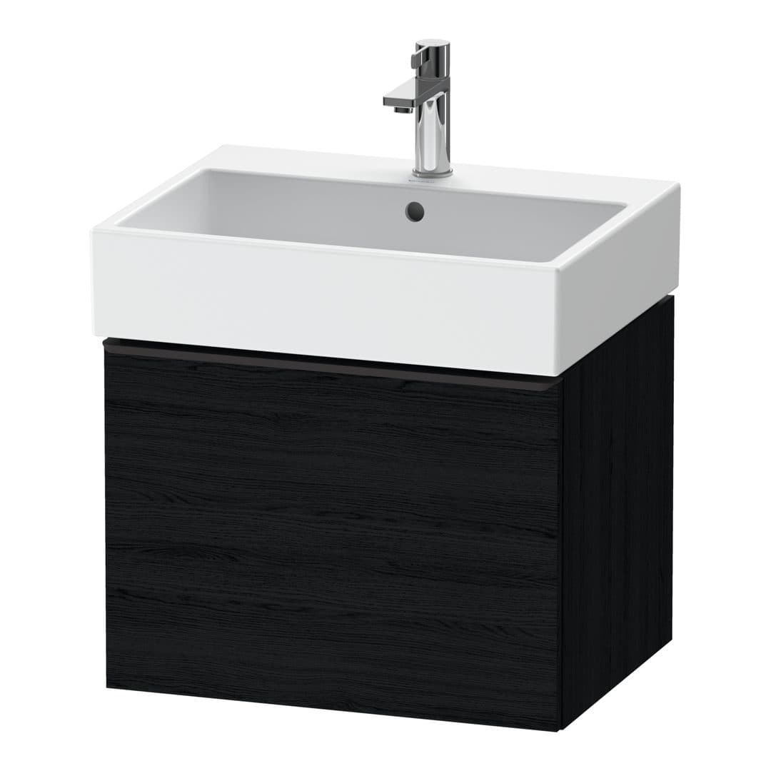 Duravit D-Neo – Έπιπλο Νιπτήρα – 584 mm, 1 συρτάρι, νιπτήρας κέντρο, 584 x 442 x 440 mm, Diamond black Matt – Black oak Matt, Decor (DE42710BD160000)