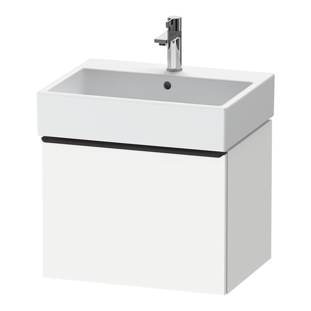 Duravit D-Neo – Έπιπλο Νιπτήρα – 584 mm, 1 συρτάρι, νιπτήρας κέντρο, 584 x 442 x 440 mm, Diamond black Matt – White Matt, Decor (DE42710BD180000)