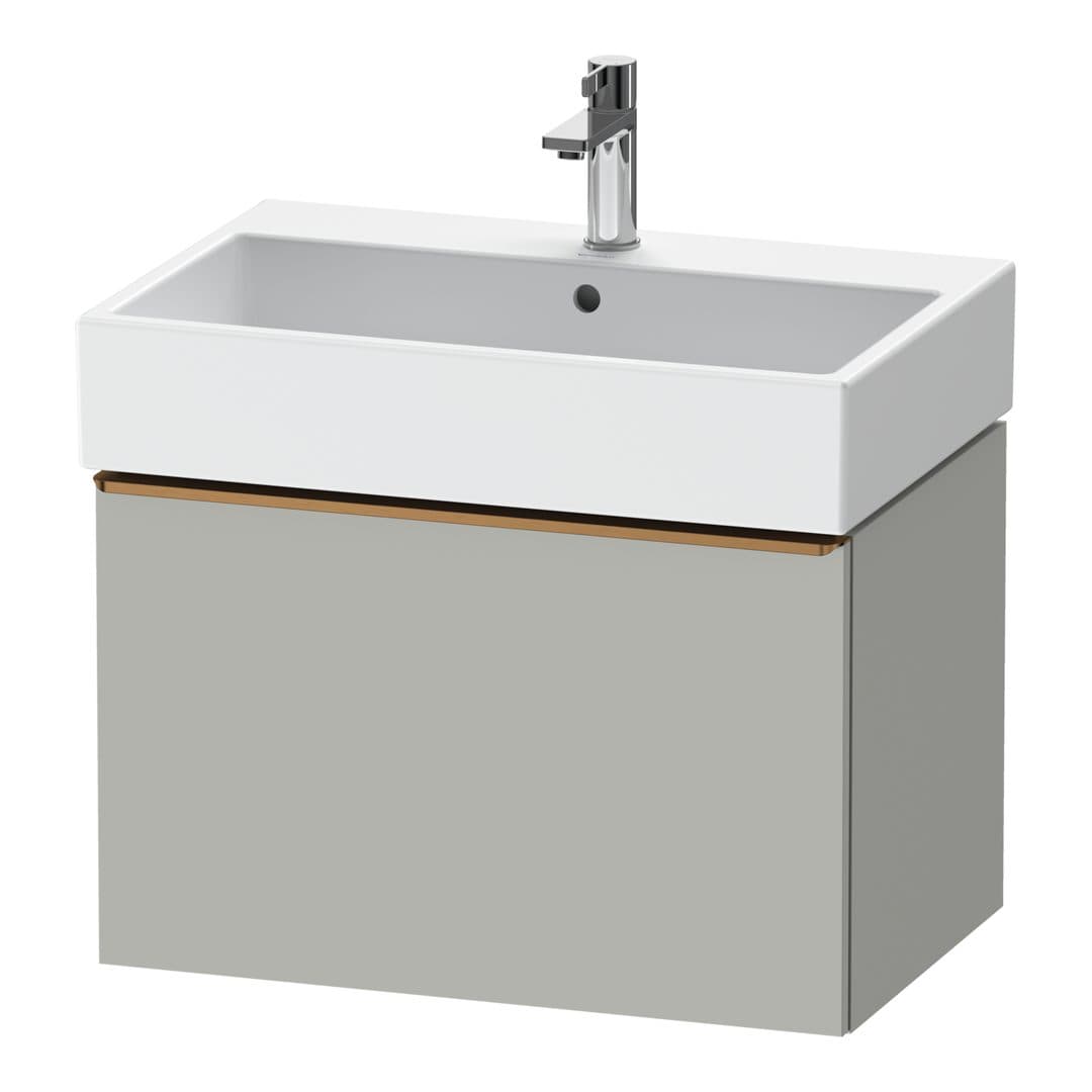 Duravit D-Neo – Έπιπλο Νιπτήρα – 684 mm, 1 συρτάρι, νιπτήρας κέντρο, Bronze Brushed – Concrete grey Matt, Decor (DE4272004070000)