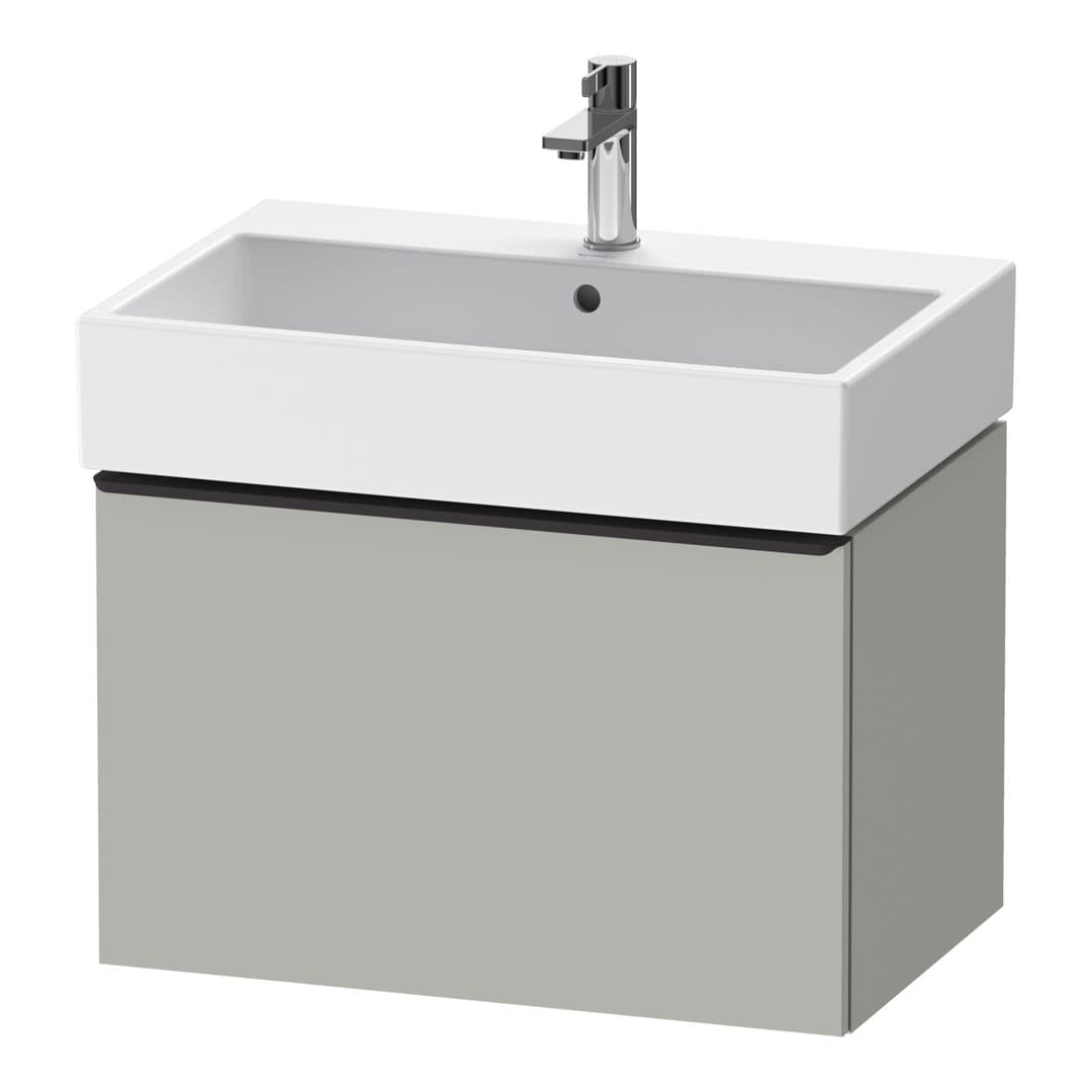 Duravit D-Neo – Έπιπλο Νιπτήρα – 684 mm, 1 συρτάρι, νιπτήρας κέντρο, Diamond black Matt – Concrete grey Matt, Decor (DE42720BD070000)