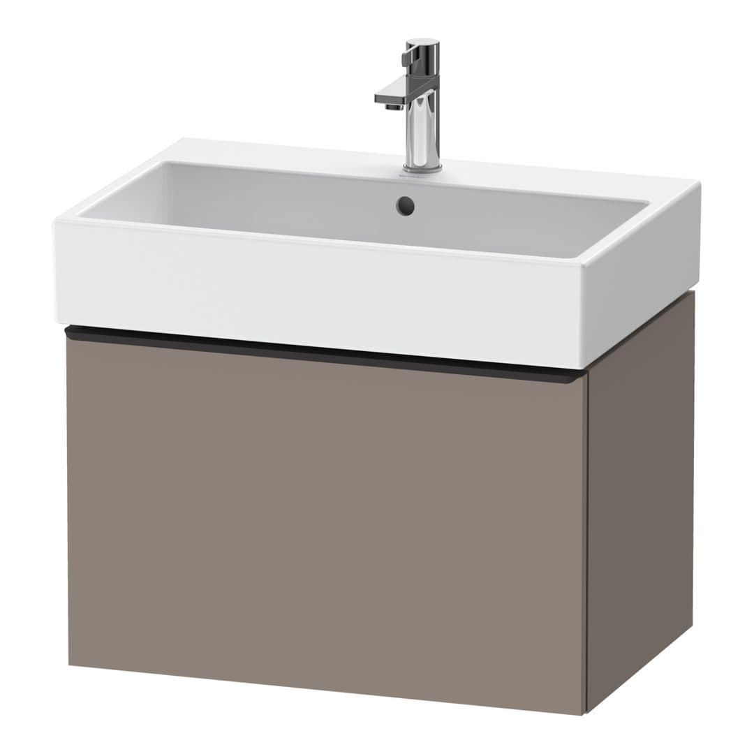 Duravit D-Neo – Έπιπλο Νιπτήρα – 684 mm, 1 συρτάρι, νιπτήρας κέντρο, Diamond black Matt – Basalte Matt, Decor (DE42720BD430000)
