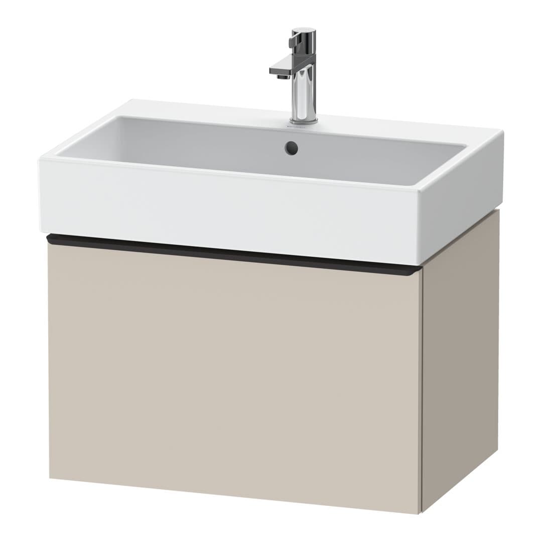 Duravit D-Neo – Έπιπλο Νιπτήρα – 684 mm, 1 συρτάρι, νιπτήρας κέντρο, Diamond black Matt – Taupe Matt, Decor (DE42720BD910000)