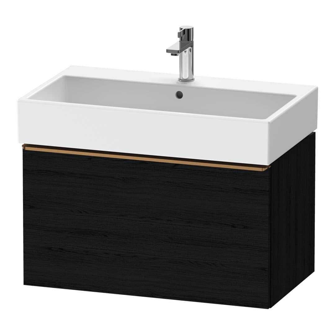 Duravit D-Neo – Έπιπλο Νιπτήρα – 784 mm, 1 συρτάρι, νιπτήρας κέντρο, 784 x 442 x 440 mm, Bronze Brushed – Black oak Matt, Decor (DE4273004160000)