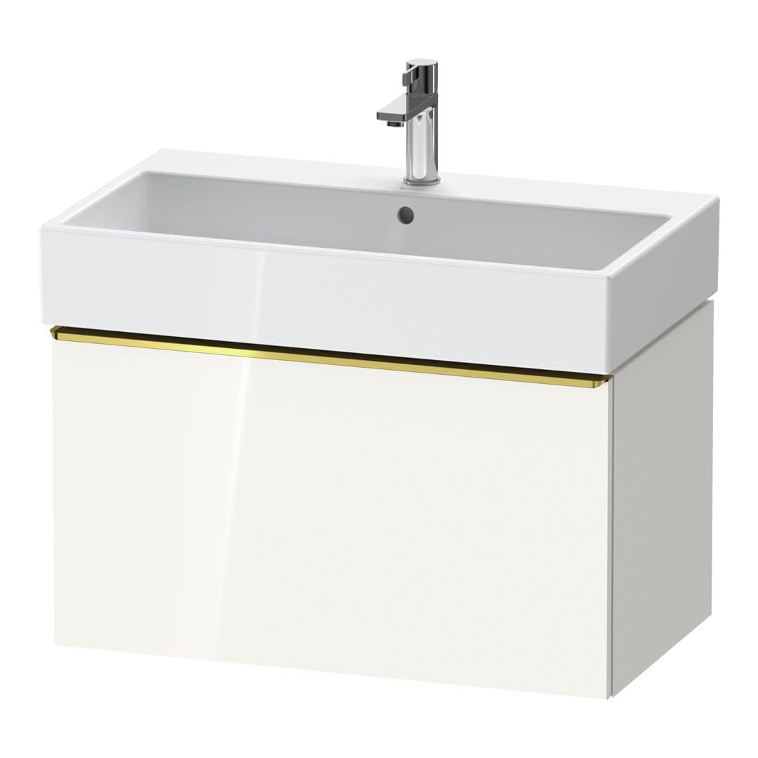 Duravit D-Neo – Έπιπλο Νιπτήρα – 784 mm, 1 συρτάρι, νιπτήρας κέντρο, 784 x 442 x 440 mm, Gold Polished – White High Gloss, Decor (DE4273034220000)