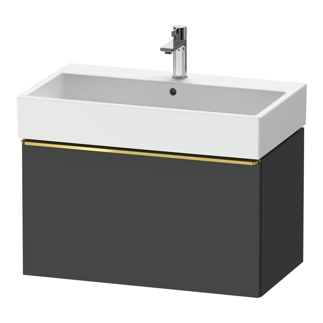 Duravit D-Neo – Έπιπλο Νιπτήρα – 784 mm, 1 συρτάρι, νιπτήρας κέντρο, 784 x 442 x 440 mm, Gold Polished – Graphite Matt, Decor (DE4273034490000)