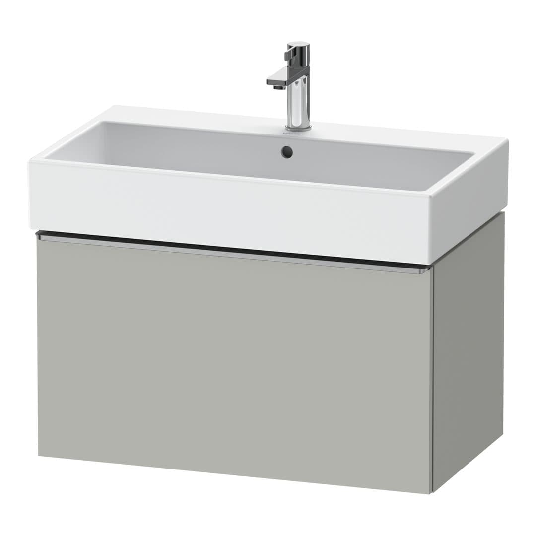 Duravit D-Neo – Έπιπλο Νιπτήρα – 784 mm, 1 συρτάρι, νιπτήρας κέντρο, 784 x 442 x 440 mm, Stainless steel Brushed – Concrete grey Matt, Decor (DE4273070070000)