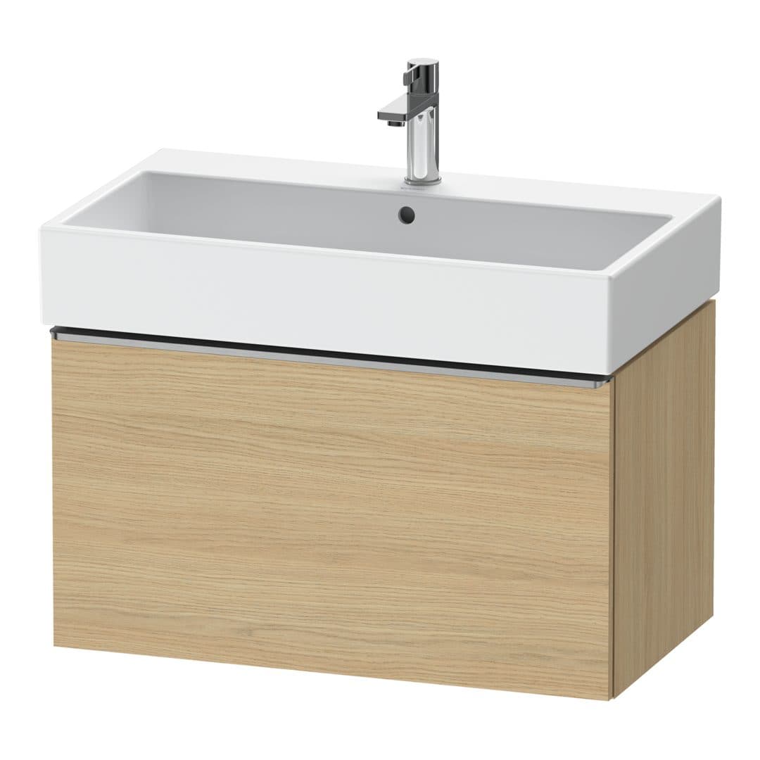 Duravit D-Neo – Έπιπλο Νιπτήρα – 784 mm, 1 συρτάρι, νιπτήρας κέντρο, 784 x 442 x 440 mm, Stainless steel Brushed – Natural oak, Decor (DE4273070300000)