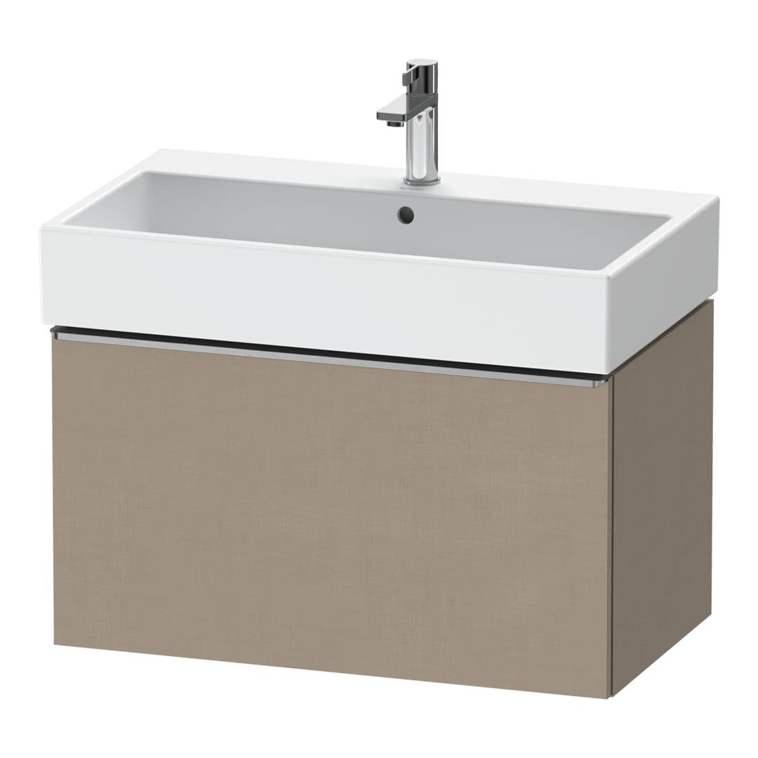 Duravit D-Neo – Έπιπλο Νιπτήρα – 784 mm, 1 συρτάρι, νιπτήρας κέντρο, 784 x 442 x 440 mm, Stainless steel Brushed – Linen Matt, Decor (DE4273070750000)