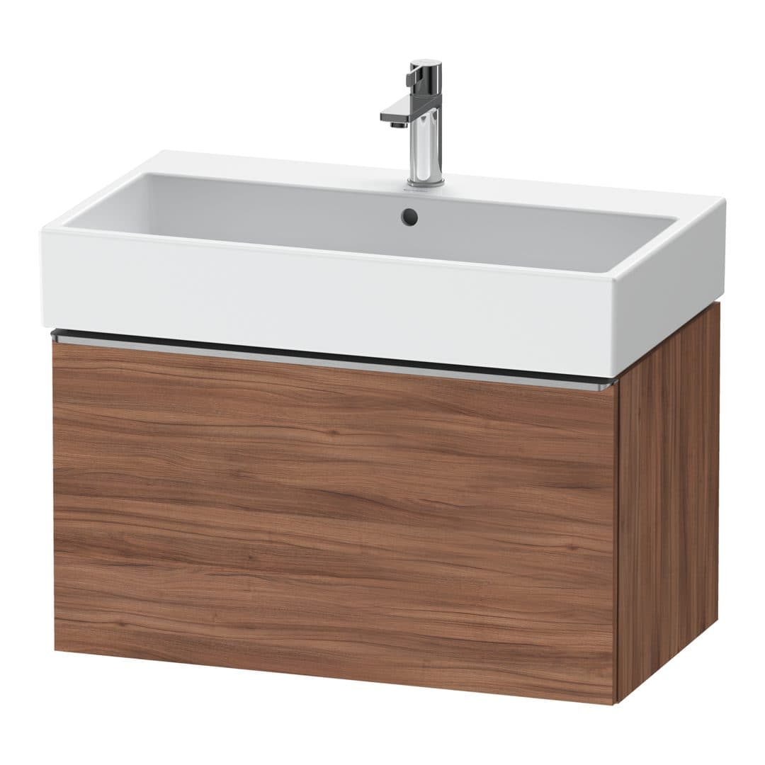Duravit D-Neo – Έπιπλο Νιπτήρα – 784 mm, 1 συρτάρι, νιπτήρας κέντρο, 784 x 442 x 440 mm, Stainless steel Brushed – Walnut Matt, Decor (DE4273070790000)
