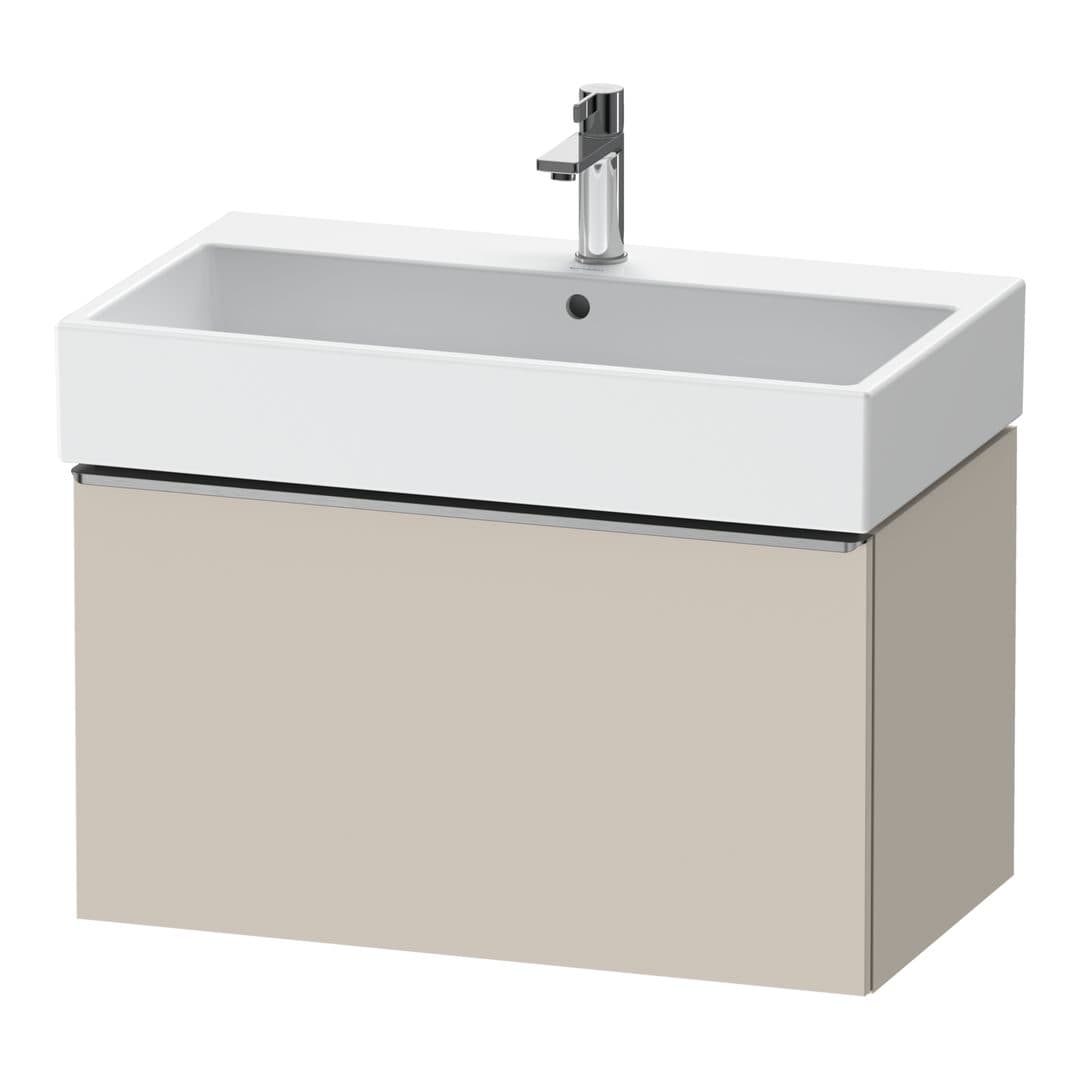 Duravit D-Neo – Έπιπλο Νιπτήρα – 784 mm, 1 συρτάρι, νιπτήρας κέντρο, 784 x 442 x 440 mm, Stainless steel Brushed – Taupe Matt, Decor (DE4273070910000)