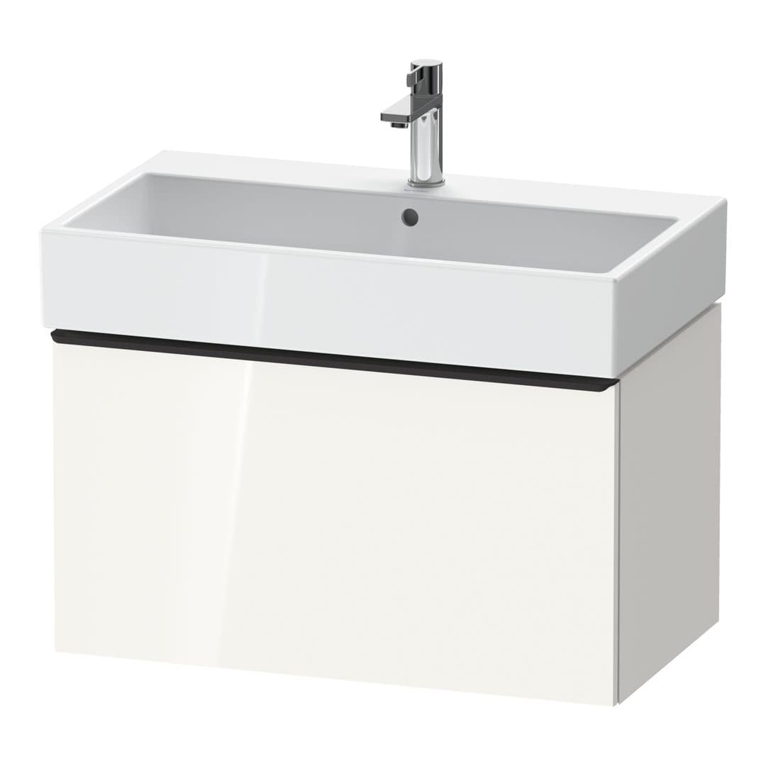 Duravit D-Neo – Έπιπλο Νιπτήρα – 784 mm, 1 συρτάρι, νιπτήρας κέντρο, 784 x 442 x 440 mm, Diamond black Matt – White High Gloss, Decor (DE42730BD220000)